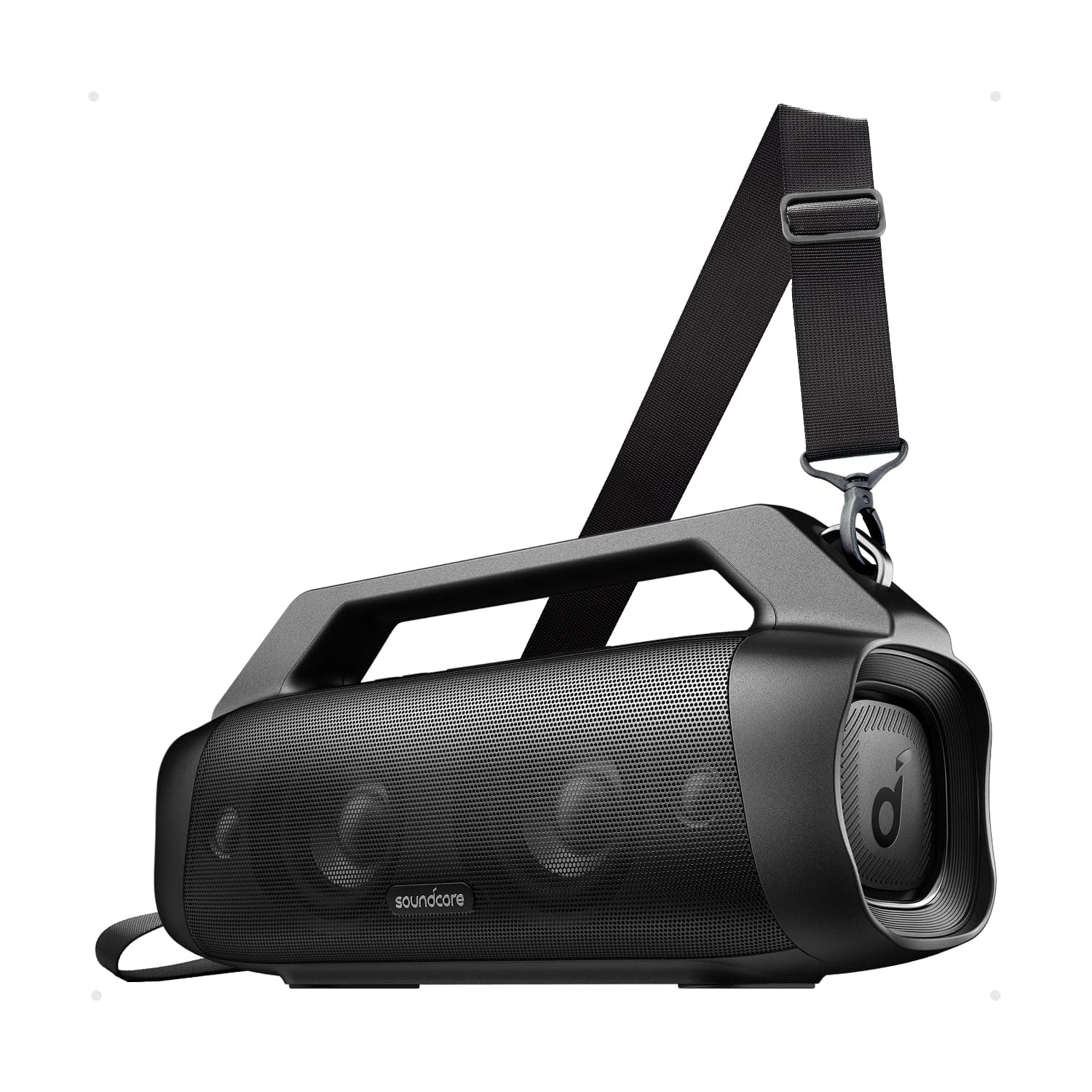 soundcore Anker Motion Boom Plus IP67 Lautsprecher für Draußen, 80W Stereo Sound, Individueller EQ & BassUp, USB-C, Bluetooth, Integrierte Powerbank, Wasserdicht, für Camping, Pool, Strand, Garten