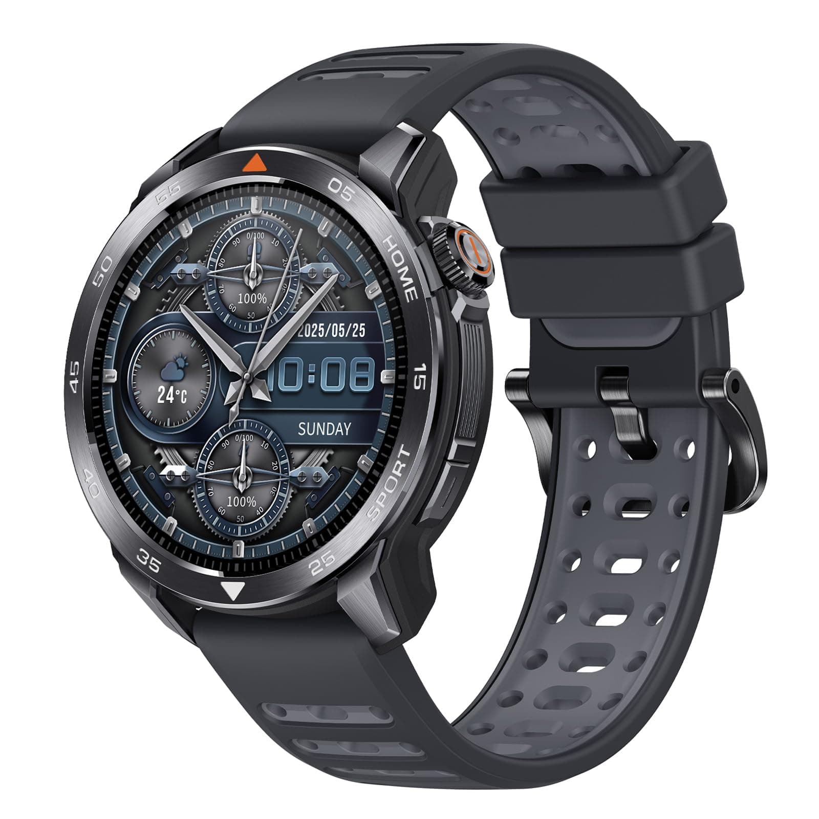 Mibro GS Pro2 Montre Connectée Homme Sport 1,43" AMOLED, avec GPS pour Running/Randonnée, Spécialisé dans Le Style Padel, 150 Modes Sportifs, Appel Bluetooth, Autonomie 20J (Gris Foncé)