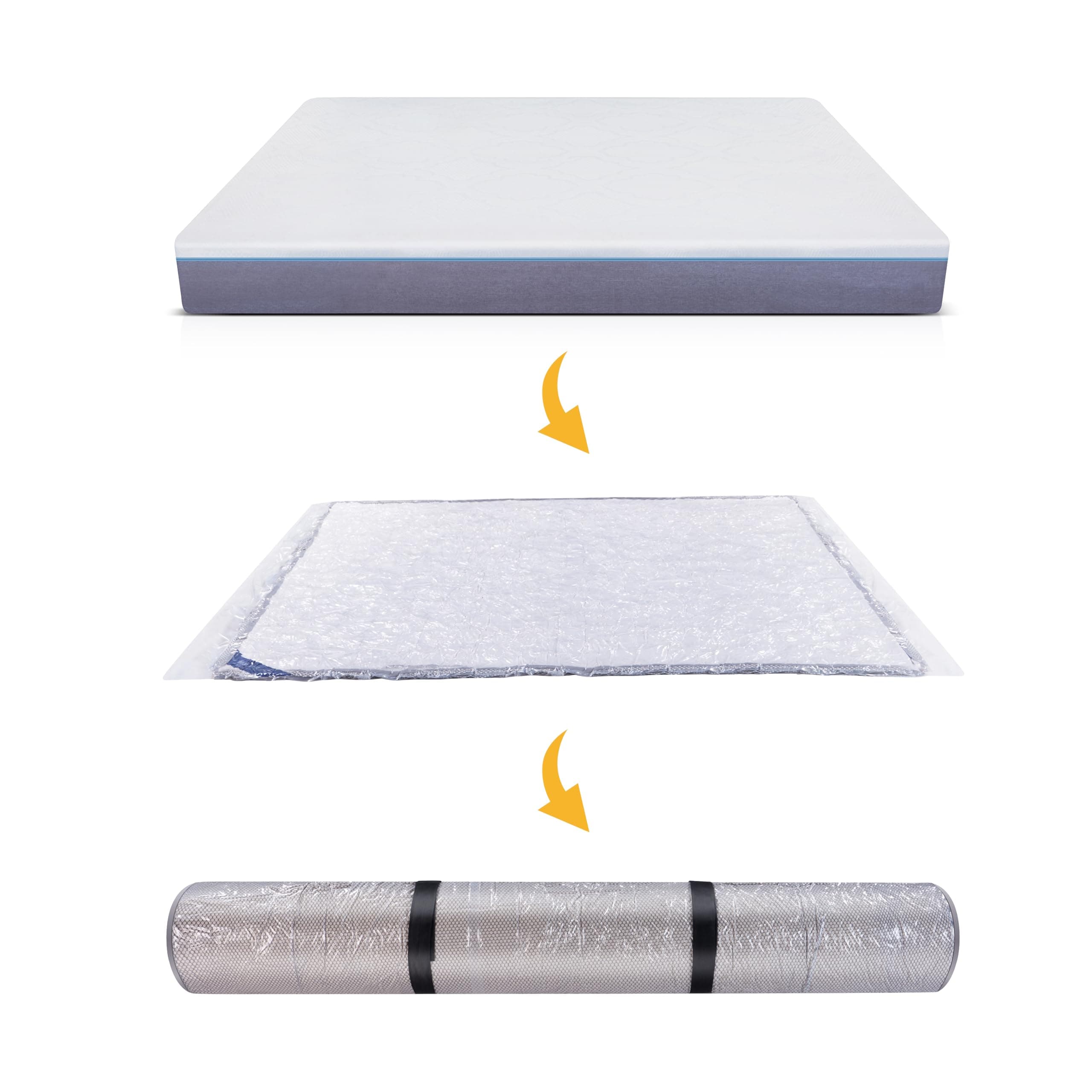 Sac sous Vide pour Matelas en Mousse/à mémoire, Housse de protection en Plastique pour Matelas, Sac de compression pour Matelas pour stockage et déménagement(Pour Matelas 140/150/160X200cm)