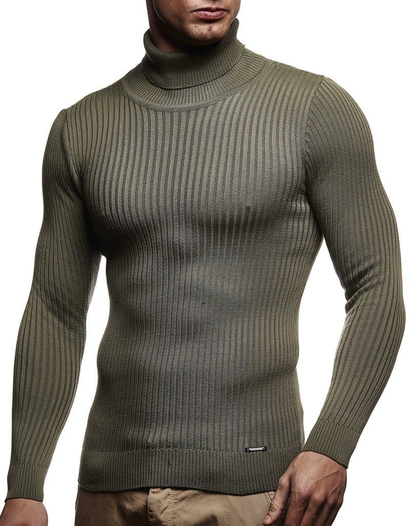 Leif Nelson Rollkragenpullover Herren Strickpullover - Cooler Männer Pullover Rollkragen - Dünner Männer Strick Pullover Winter & Sommer