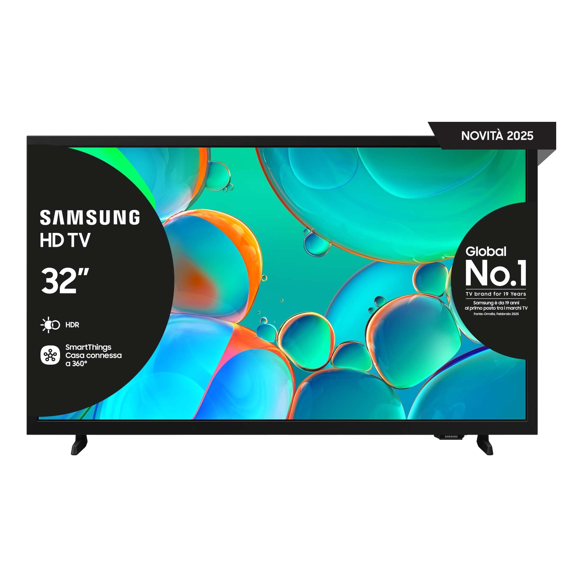 Samsung HD Smart TV 32'' UE32H5000FKXZT HD, Hyper Real Processor, HDR & Pur Color, Smart Experience, OTS Lite & Adaptive Sound, SlimLook Design, 2025