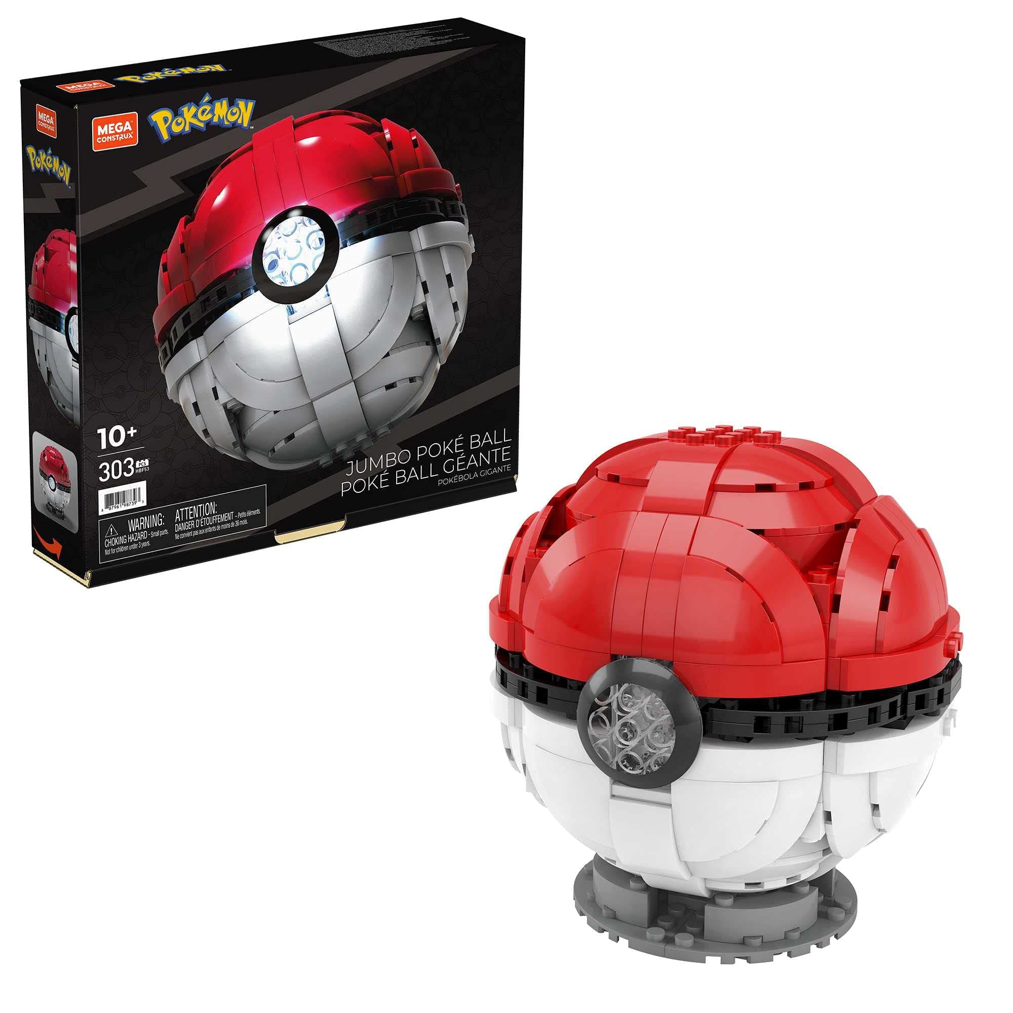 MEGA Pokémon - Jumbo Poké Ball-Bauset, leuchtende Herausforderung mit 303 Bausteinen, für Kinder ab 6 Jahren, HBF53, Pokéball