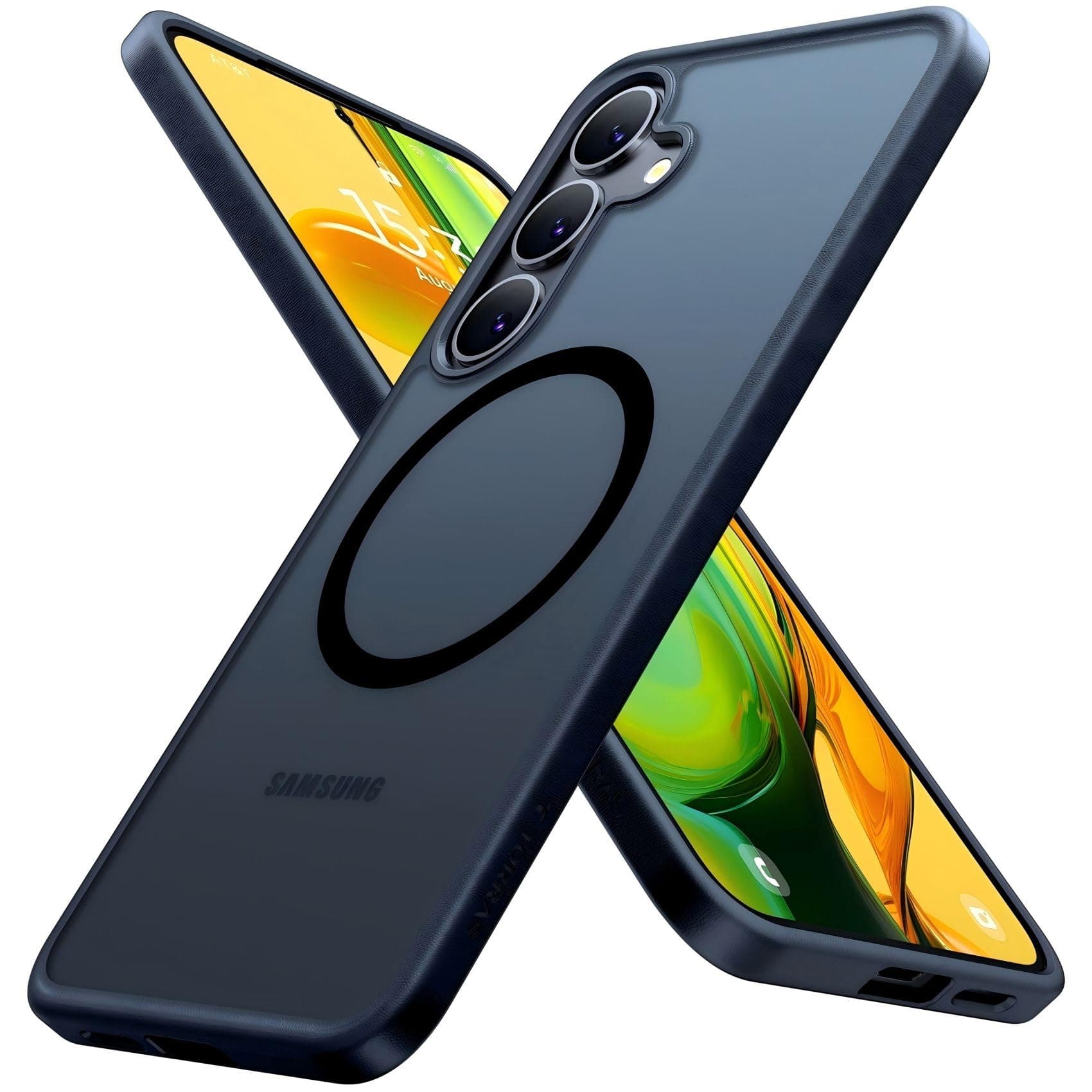 TORRAS für Samsung Galaxy S25 Hülle für MagSafe Nr.1 Schutzkraft und Magnetkraft Hülle S25 Case Militärniveau Stoßfest Kratzfest Schutz mit Airbags Hardcase Schutzhülle Guardian-Mag Matt Schwarz