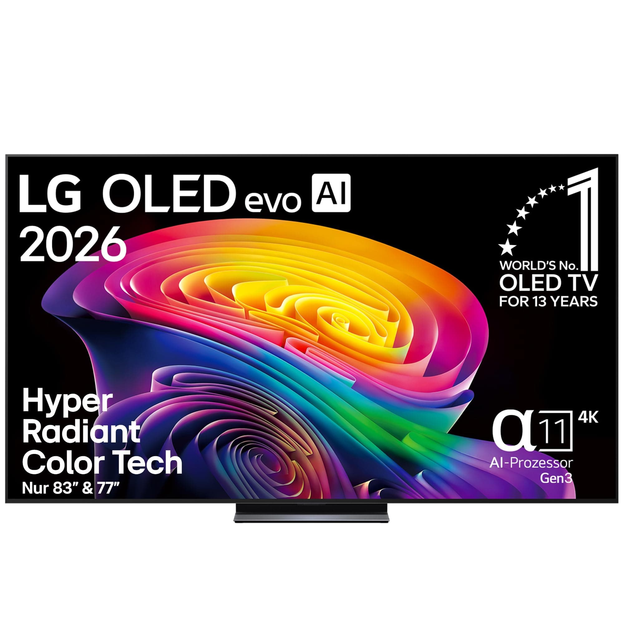 LG OLED65C6ELB TV 65 Zoll (165 cm) 4K OLED evo AI TV (α11 Gen3 4K AI Prozessor, webOS 26, 120Hz (VRR bis zu 165Hz)) [Modelljahr 2026] [Energieklasse F]