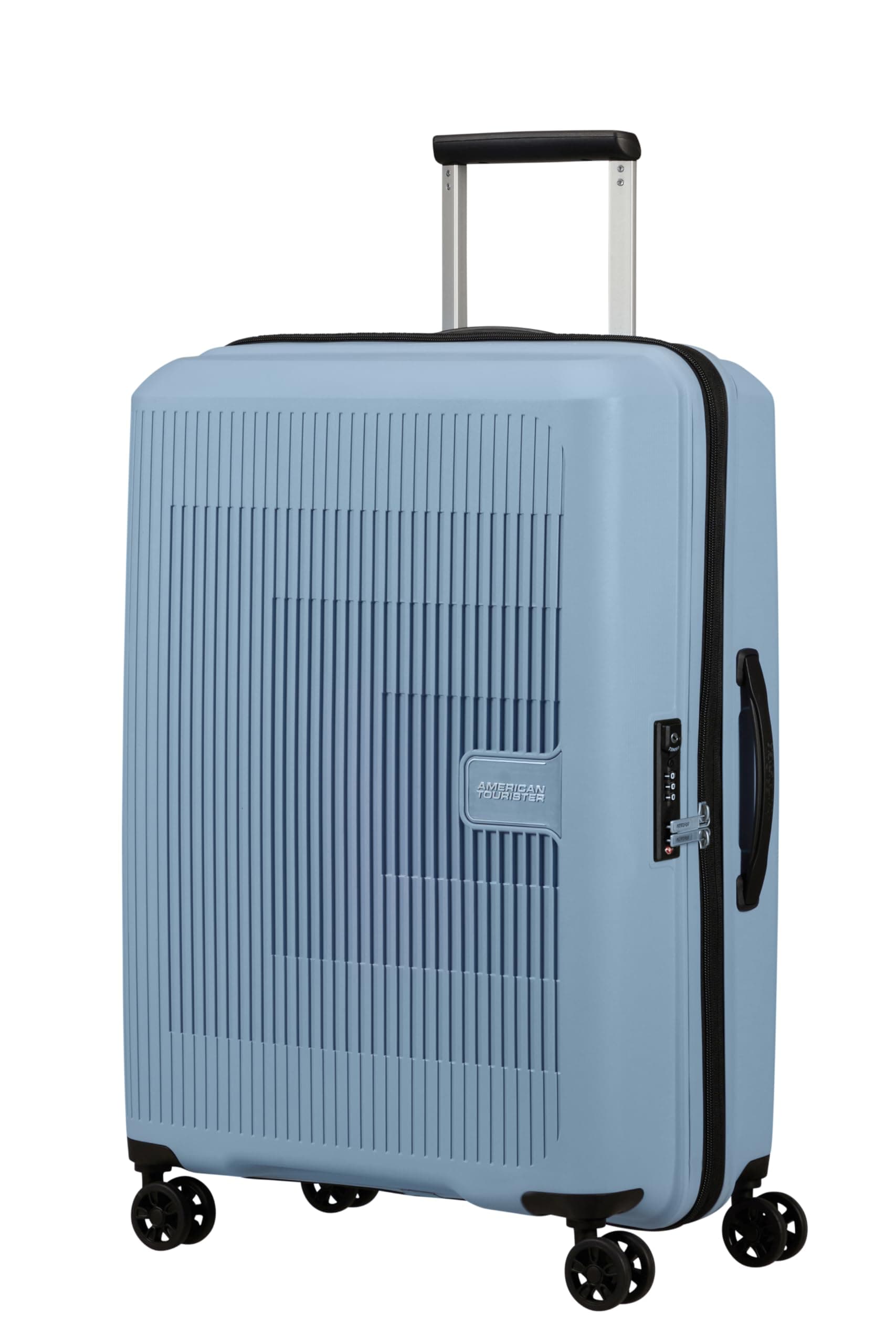 American Tourister Aerostep - Spinner M, Funda Ampliable, 67 cm, 66,5/72,5 L, Gris (Gris Soho)