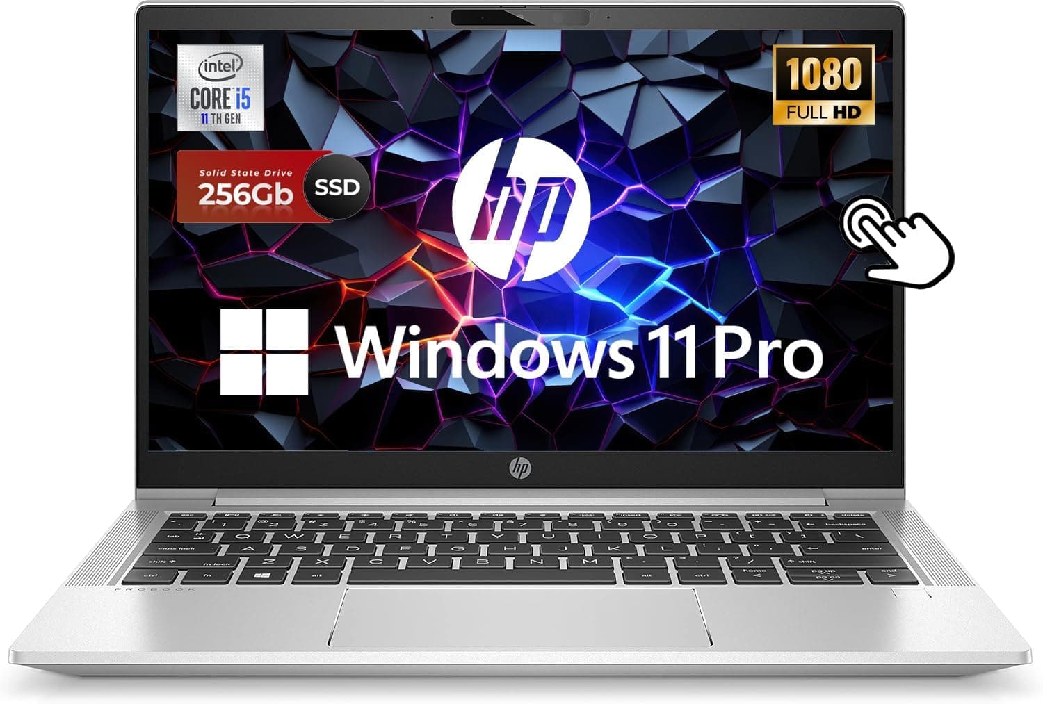 HP ProBook 630 G8 con Pantalla táctil Ordenador portátil, 13,3 Pulgadas FHD (1920 x 1080), Intel Core i5-1145G7, 8 GB de RAM, 256 GB de SSD, Teclado QWERTY japonés, Windows 11 Pro (reacondicionado)
