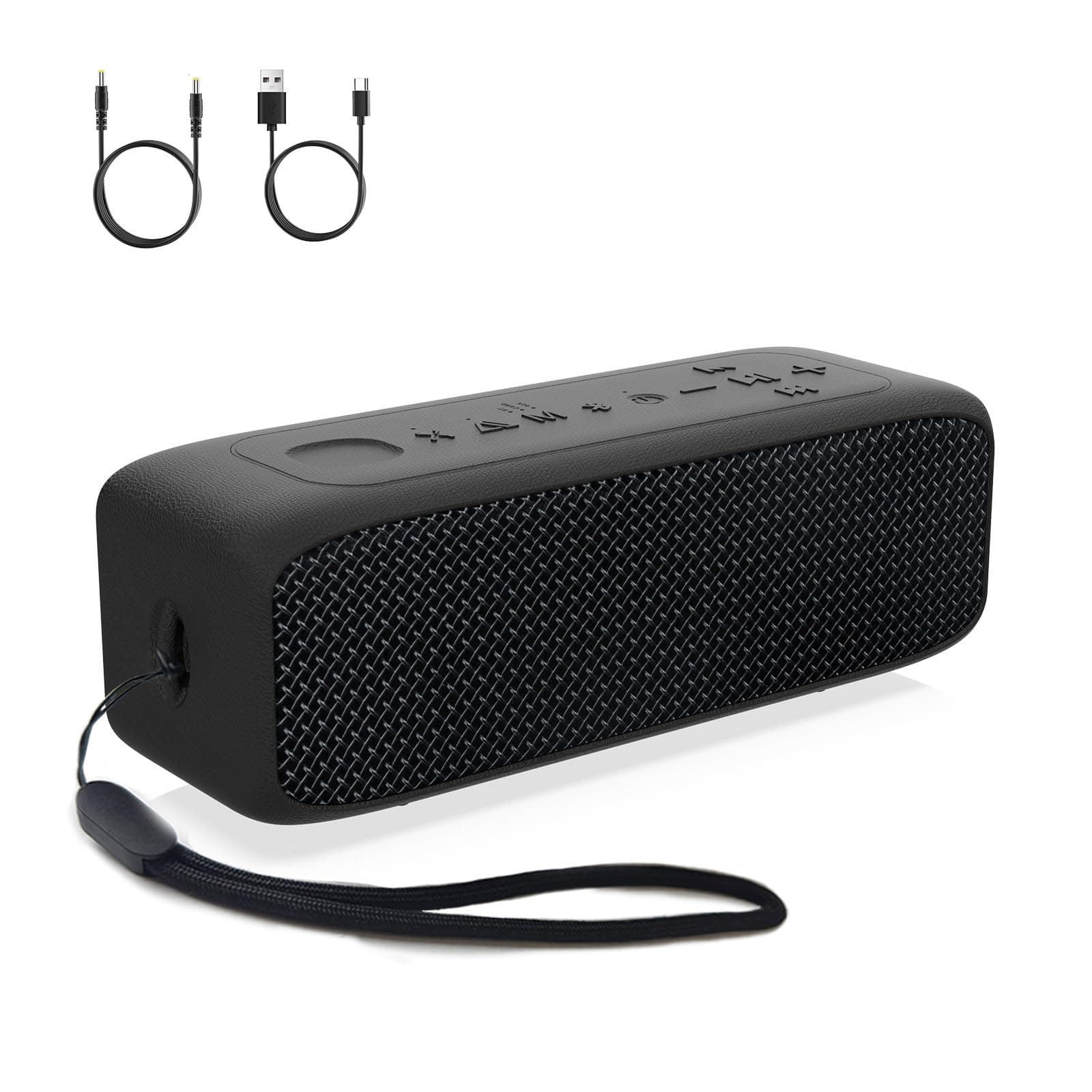JUOVI ZS300 Cassa Bluetooth Portatile 6.0, Audio Stereo Hifi, 24 Ore Di Riproduzione, Impermeabile Ip68, Accoppiamento Tws, Supporto Scheda Tf E Ingresso Aux Da 3,5 Mm (Standard, Nero)