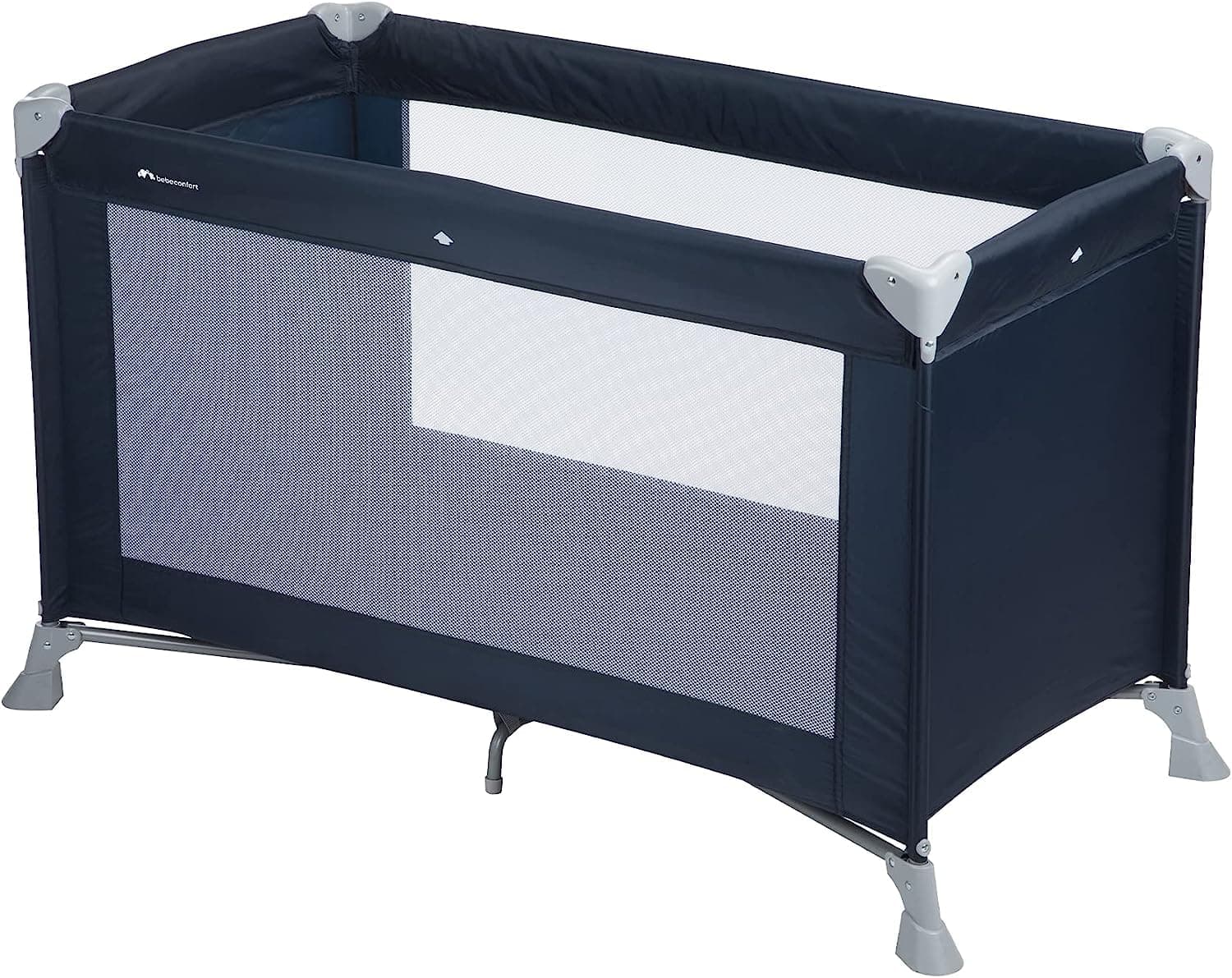 Bebeconfort Soft Dreams Lettino per bambini 0-3 Anni (0-15 kg), Culla da Campeggio con Materasso incluso in fibra di legno e schiuma (60x120 cm), Pieghevole, Borsa da trasporto, Navy Blue