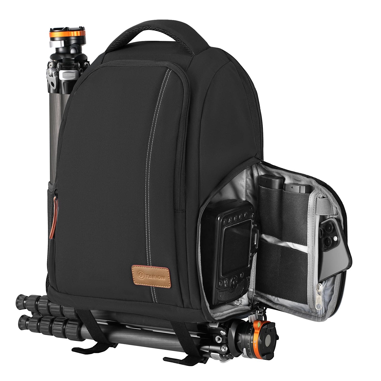 TARION Sac à Dos pour Appareil Photo 15L- Sac Photo avec Compartiment Ordinateur Portable 15,6" et Housse Imperméable | Pour Photographe, Randonnée et Voyage