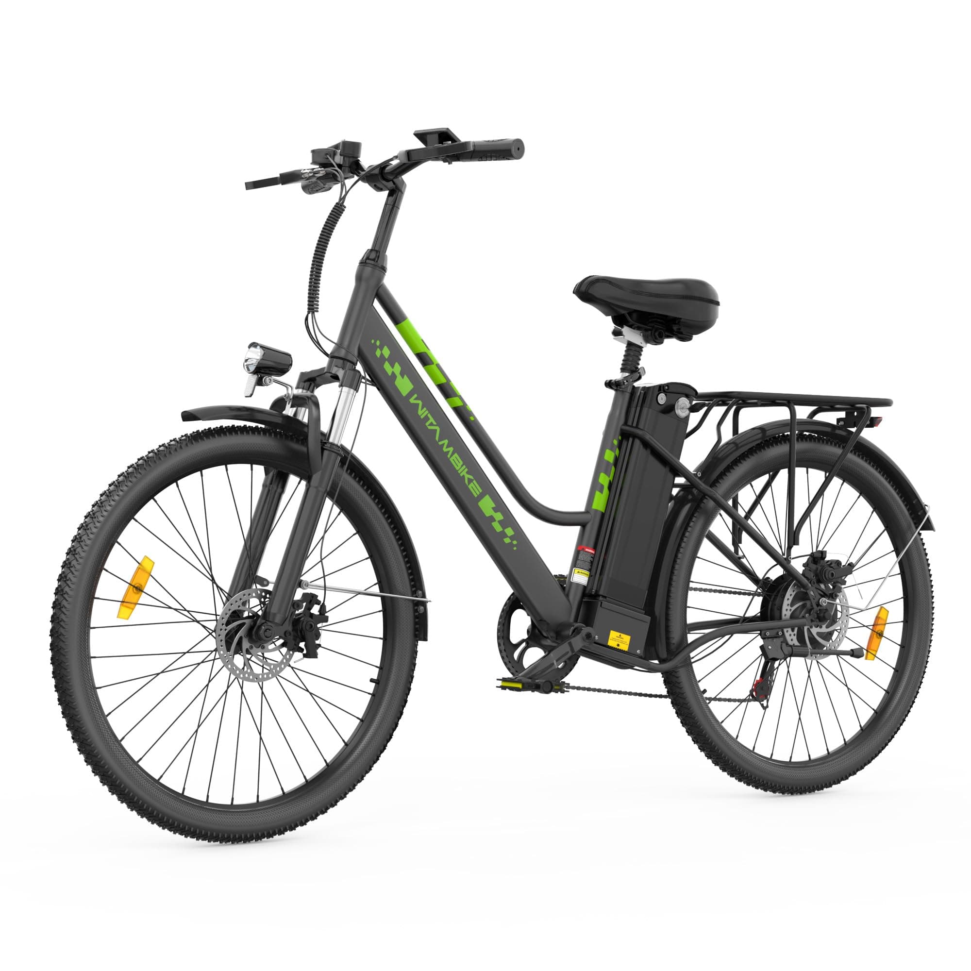 ZAZAWORK Bici Elettrica Urbana 250W | Batteria 36V 20Ah, Autonomia fino a 120km, Cambio 7 Velocità, Freni a Disco, Display LED, Telaio in Acciaio per Altezze 165-195 cm (nero)