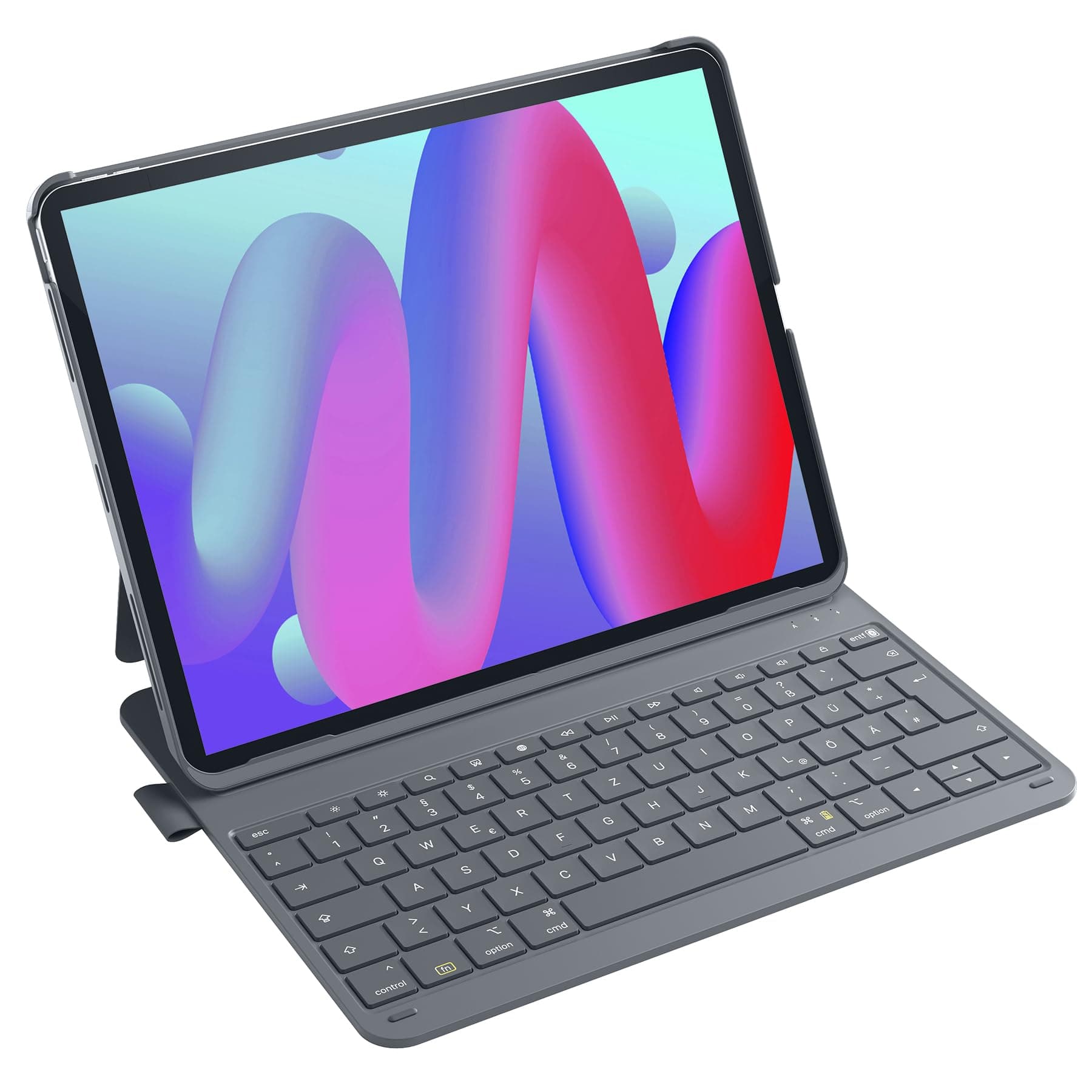 Inateck Tastatur Hülle Kompatibel mit Air 13 Zoll M4/M3/M2(2026/2025/2024),Ultraleichte Tastatur Hülle für ipad Pro 12.9 Zoll 6/5/4/3 Gen,QWERTZ,mit Stifthalter,AirTap BK2007-13