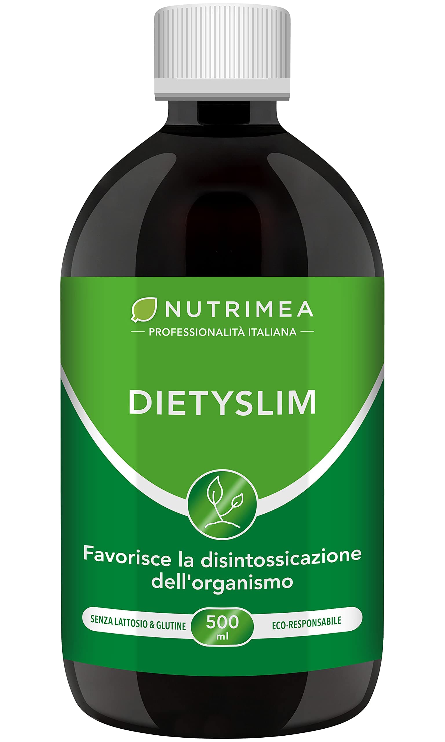 Dietyslim Nutrimea | Drenante Detox Forte | Ritenzione Idrica e Eliminazione Liquidi | Con Tarassaco, Guaranà, Pilosella e Tè Verde | 8 Estratti Vegetali | Gusto Pesca | 500 ml