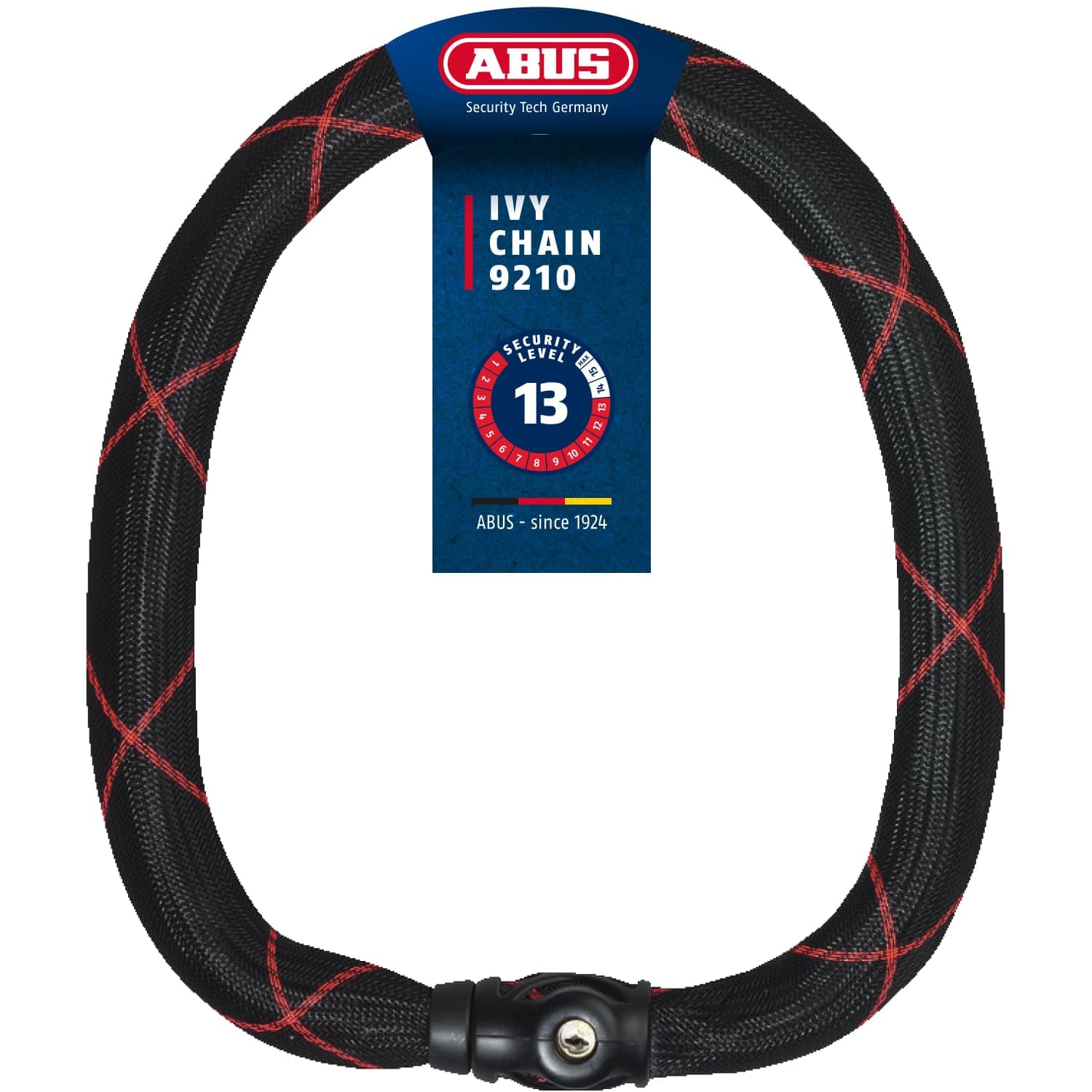 ABUS Kettenschloss Ivy Chain 9210 – Fahrradschloss aus gehärtetem Stahl – 10 mm dicke Kette – ABUS-Sicherheitslevel 13