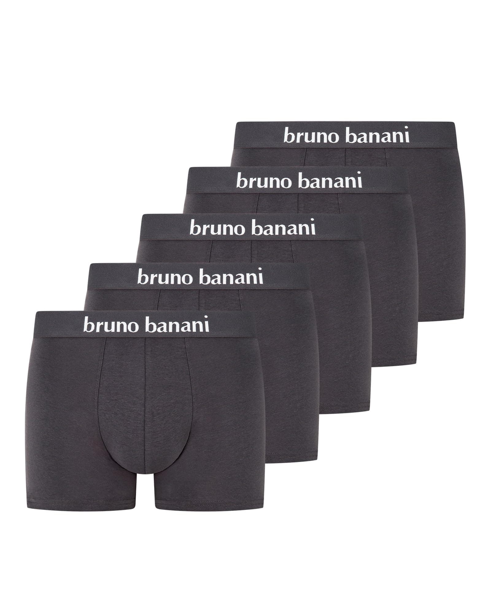 bruno banani Herren Shorts Contest - 5er Set - Boxershorts Herren Baumwolle mit Stoffgummibund - ohne Eingriff