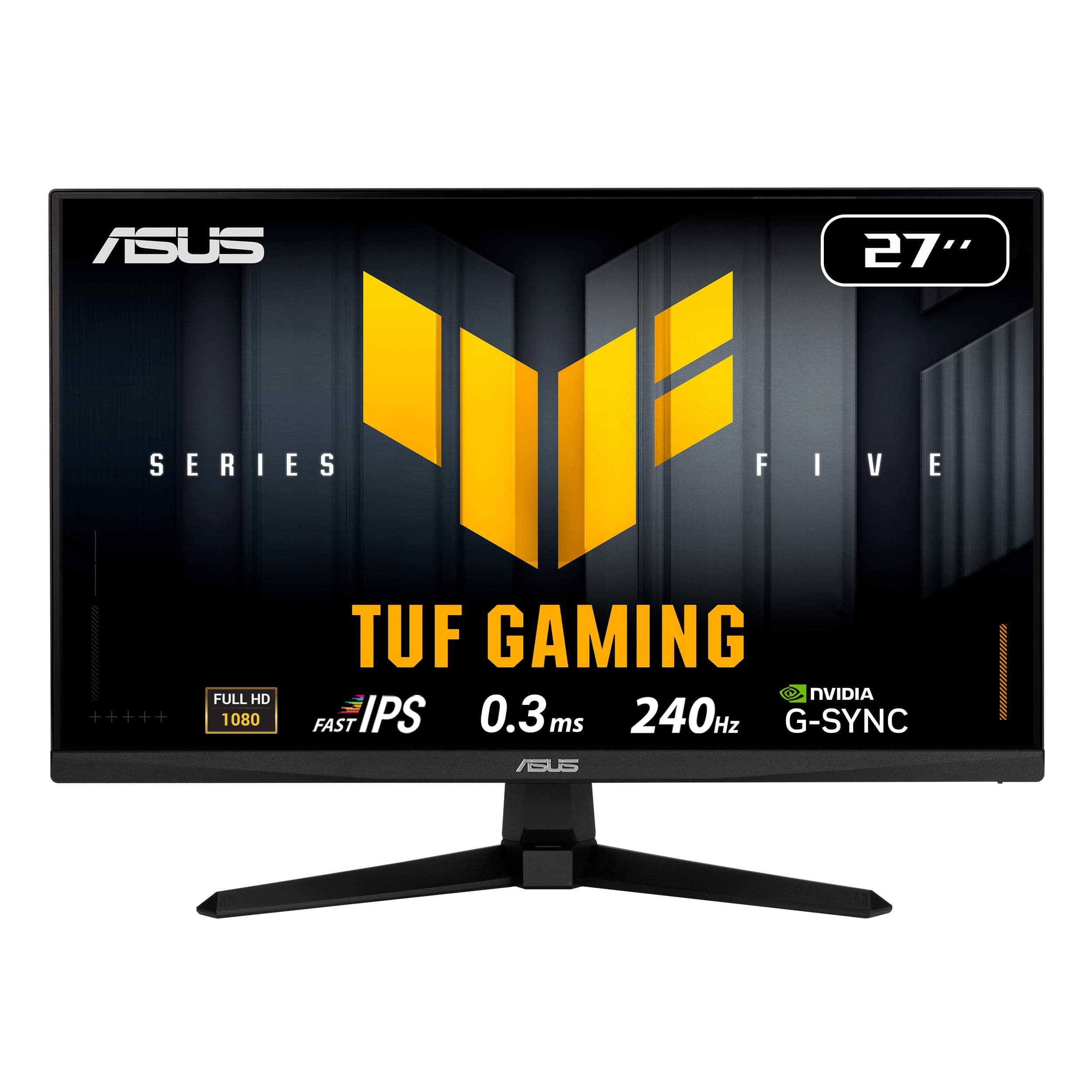 ASUS Moniteur Gaming TUF VG279QM5A – 27", Full HD, Fast-IPS, 240Hz, 0,3ms, G-Sync, FreeSync Premium, ELMB Sync, 99% sRGB, DisplayWidget Center, Gaming AI
