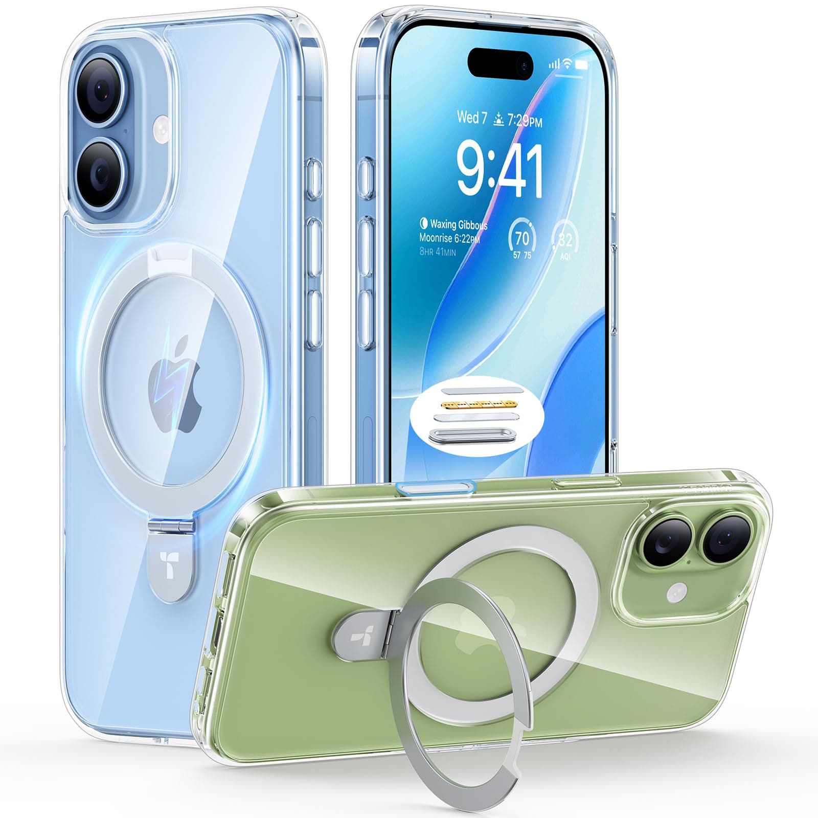 TORRAS Ostand Q1 Guardian für iPhone 17 Hülle für MagSafe (Militärschutz Kameraschutz & Stabilster Ständer & Nr.1 Magnetkraft) Handyhülle iPhone 17 Case Schutzhülle Durchsichtig All-in-One Transparent