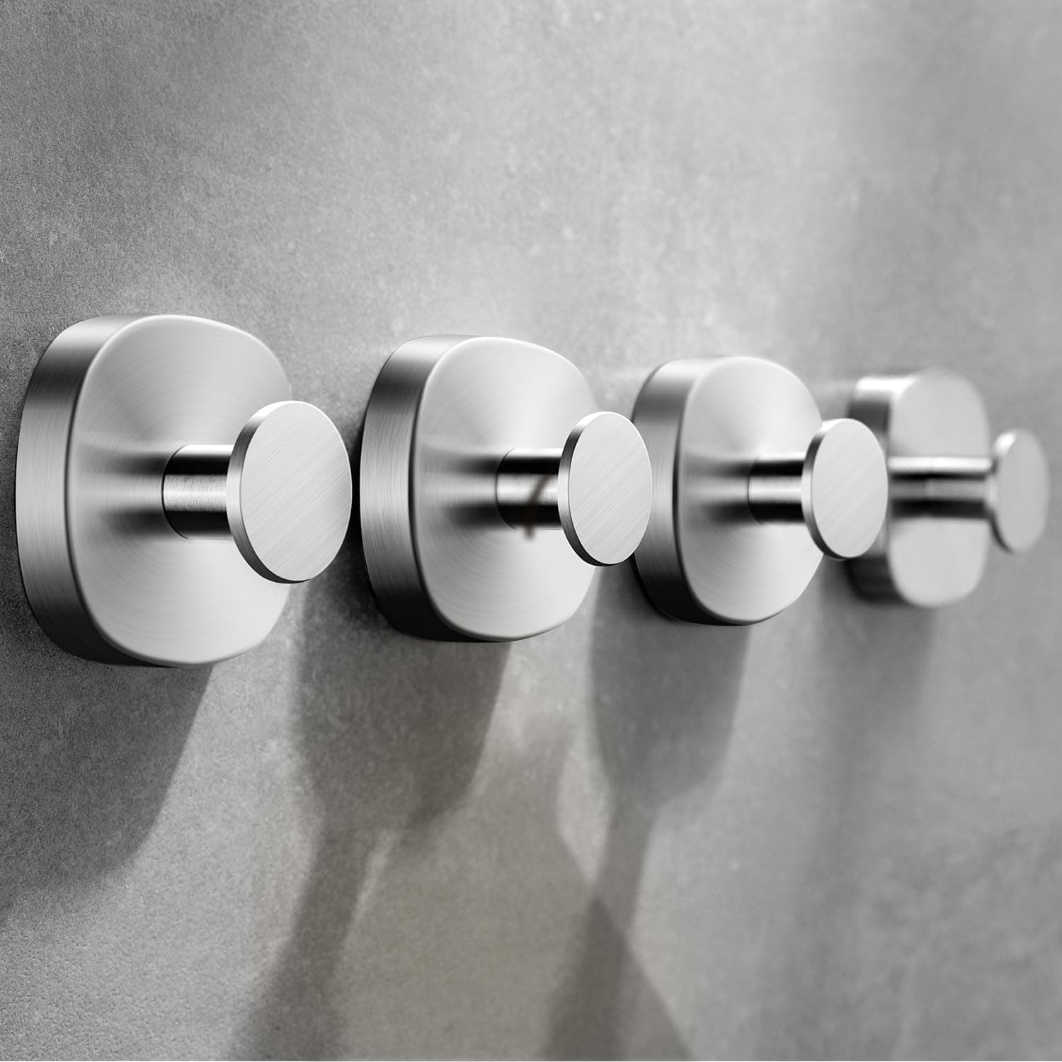 ZUNTO 4 Pezzi Ganci Ventosa Portasciugamani in Acciaio Inox Gancio Appendiabiti da Parete per Bagno e Cucina