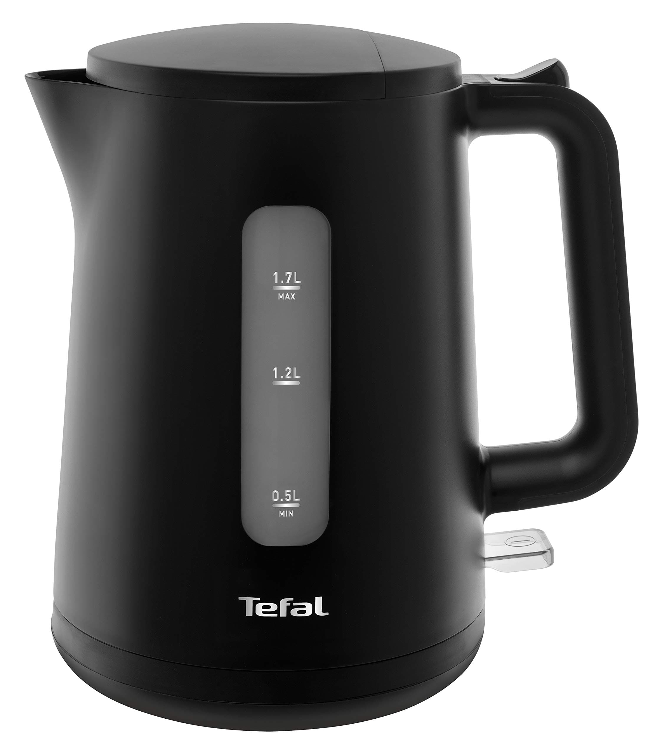 Tefal KO2008 Wasserkocher Principio Select | 2400 Watt | 1,7L Wassertank | Automatischer Ein-/Ausschalter | Antikalk-Filter | schwarz Matt
