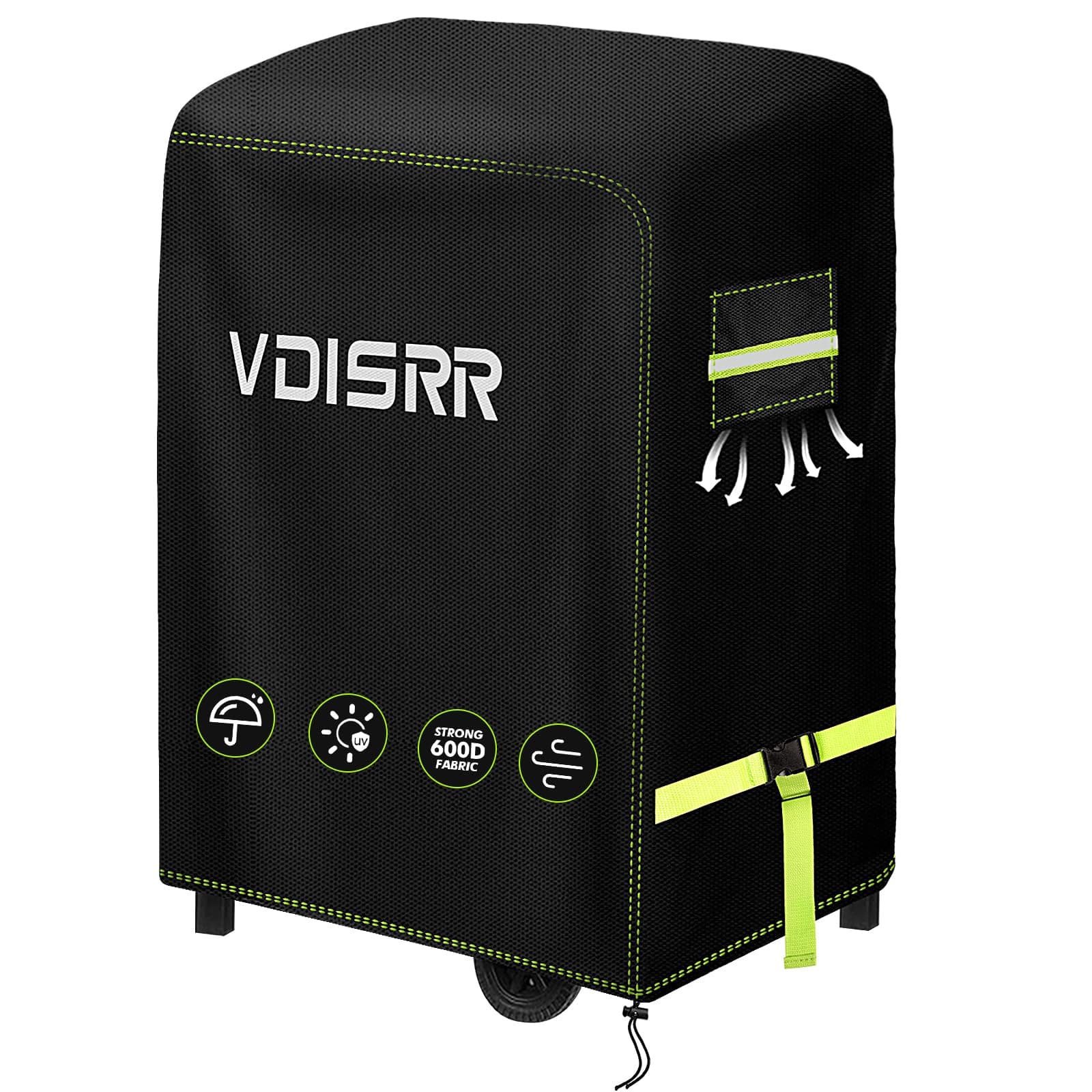 VDISRR Housse Barbecue Exterieur, Résistante de 600D Oxford Housse Plancha Impermeable 90 x 70 x 110 cm Bâche de Protection Anti-UV/Anti-l'eau/Anti-Vent/Antipoussière/Anti-l'Humidité