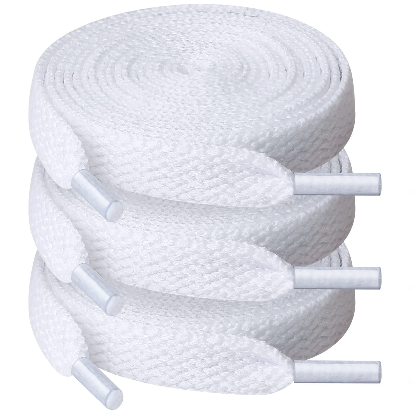 UpUGo 3 Paires de Lacets Chaussures, Lacets Plats de 8 mm de Large Pour Baskets, Course à Pied, Adultes