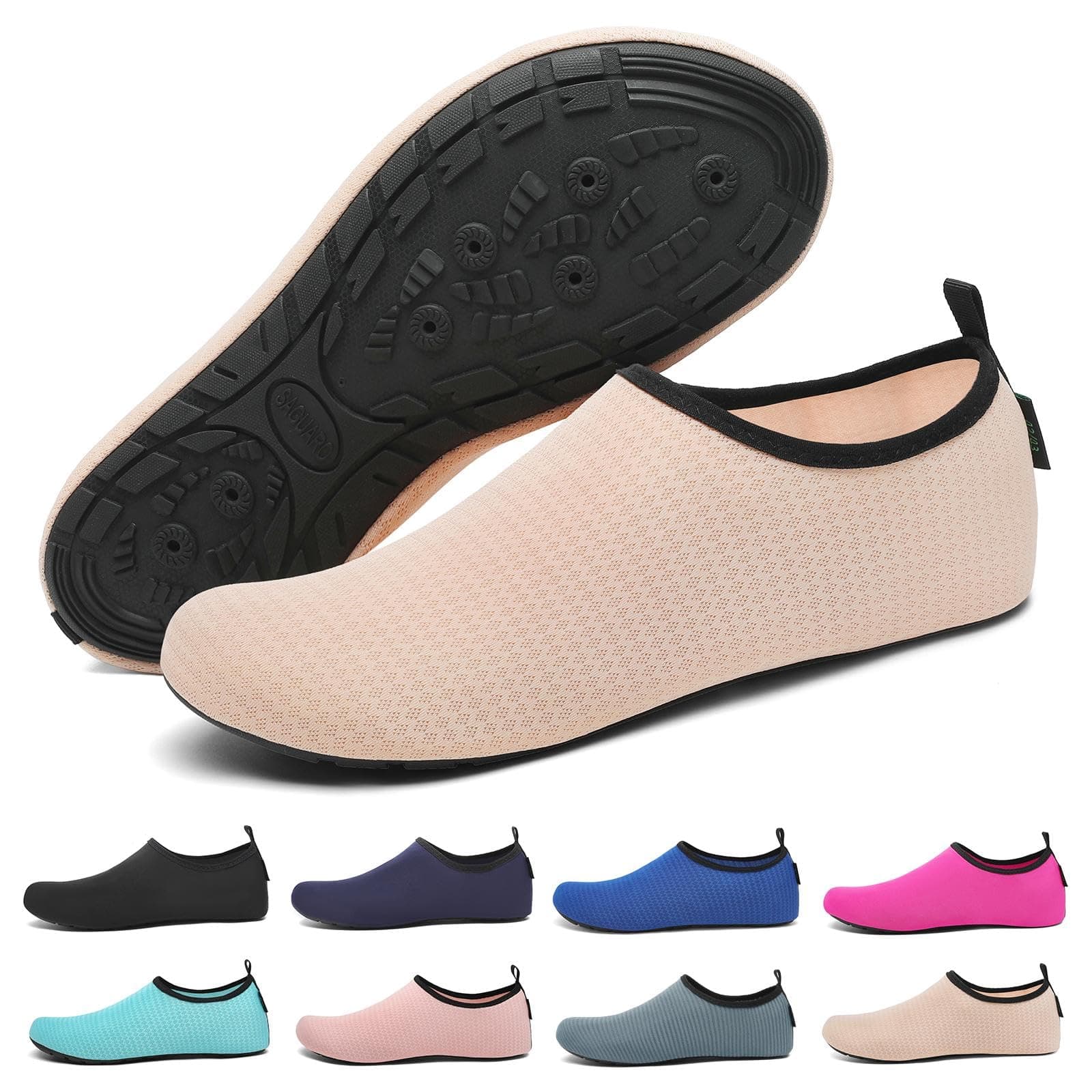 SAGUARO Scarpe da Scoglio Asciugatura Rapida con 7 Fori di Drenaggio per Donna Uomo Rombi Gr.36-47