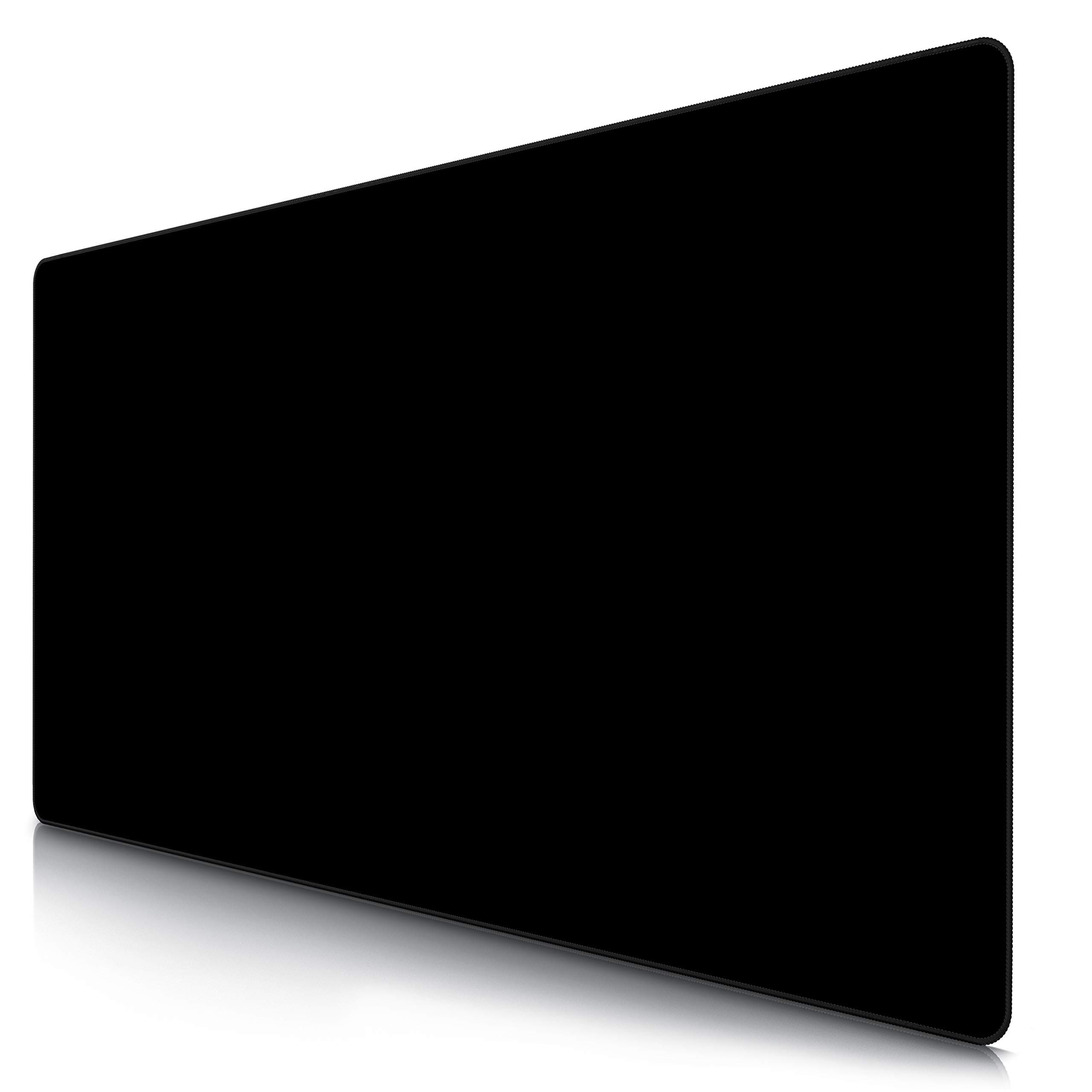 CSL - Übergröße Mauspad Gaming 1200x600mm - XXXL Mousepad groß mit Motiv - Tischunterlage Large Size - verbessert Präzision und Geschwindigkeit - XXL komplett Schwarz