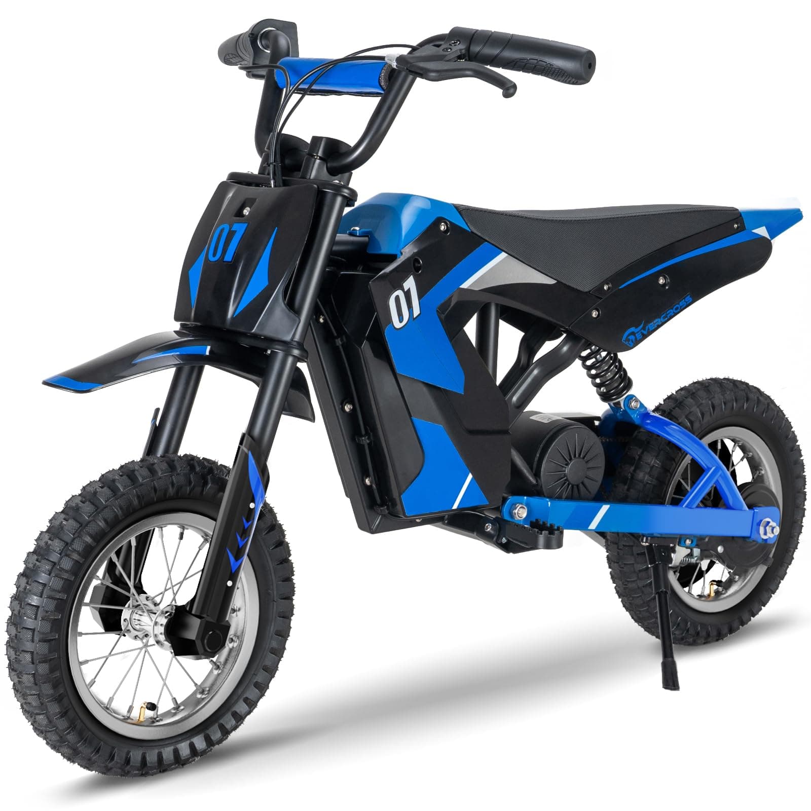 EVERCROSS EV12M Motocross Électrique pour Enfants, Moto Électrique avec Moteur 300W, Modes de Vitesse de 3, Autonomie de 15KM, Pneu Pneumatique de 12'', pour Taille 110cm et Plus
