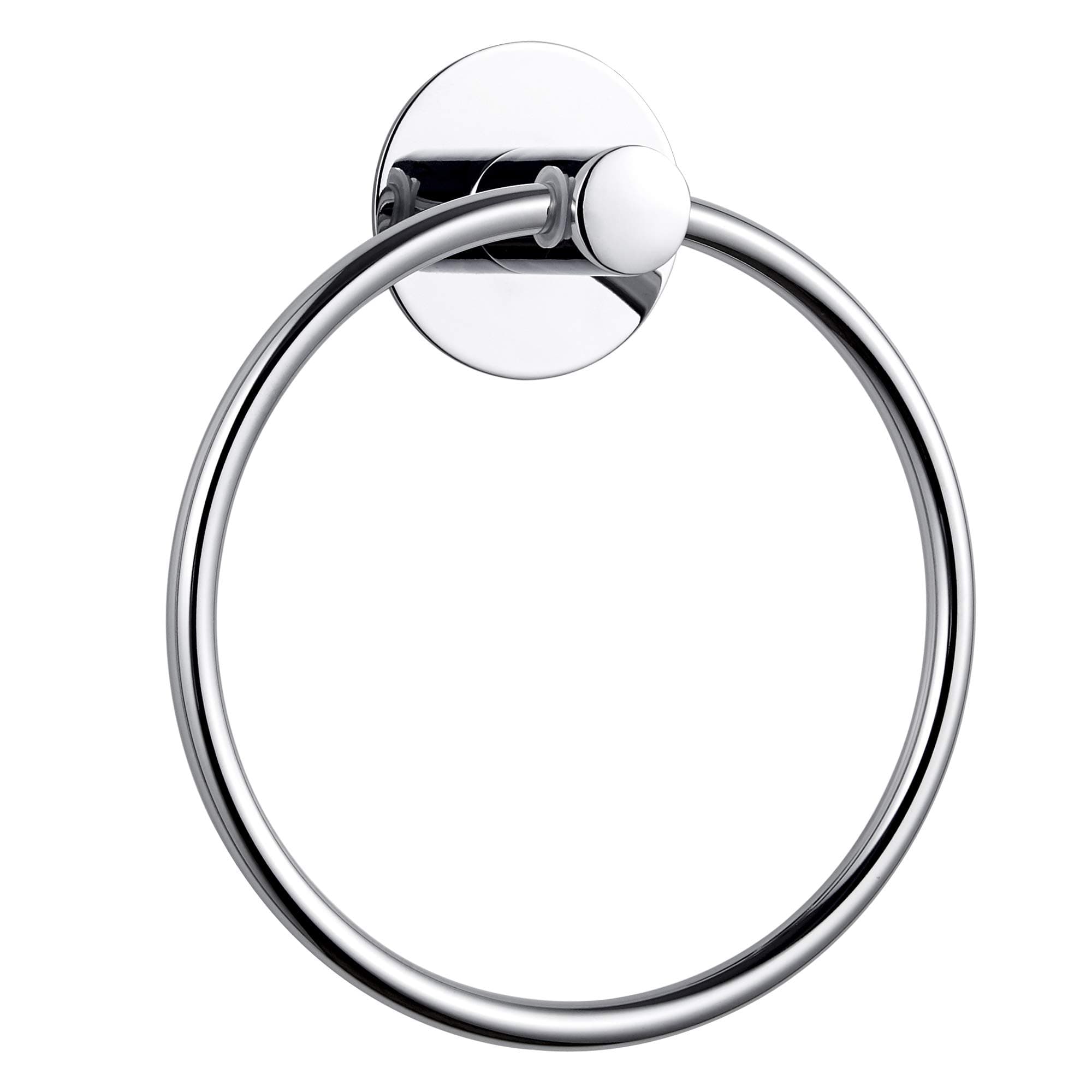 GERUIKE Toalleros de Baño Sin Taladro de Aro - Toallero de Anilla Adhesivo Baño - Toallero Pared Redondo Pequeño para Baño y Cocina - Accesorios Baño Acero Inoxidable Porta Toallas Baño Cromo Plata