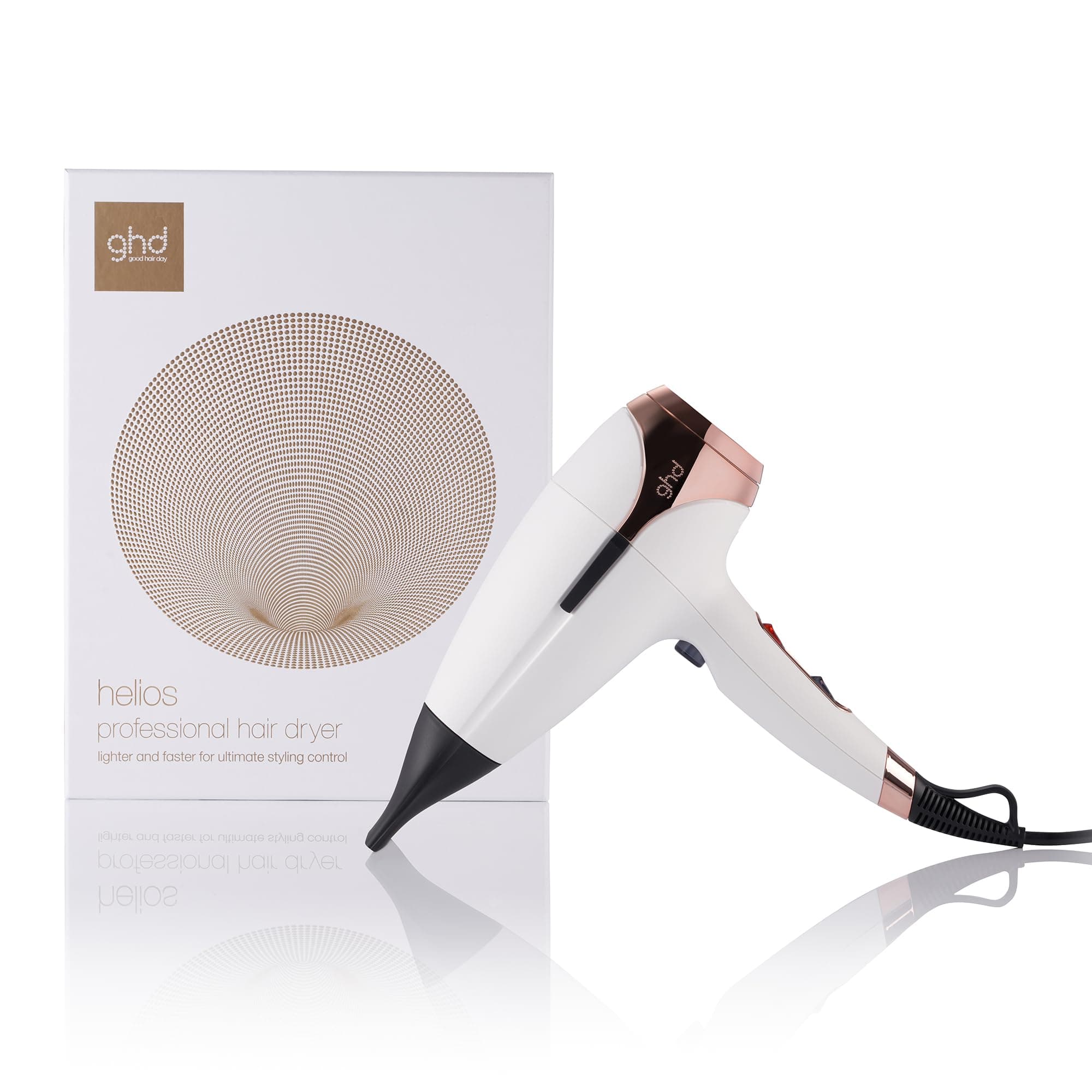 ghd Helios - Secador de Pelo Profesional, Ligero, Secado Rápido, Máximo Control del Peinado - Para Todo Tipo de Cabello - (Enchufe Europeo)