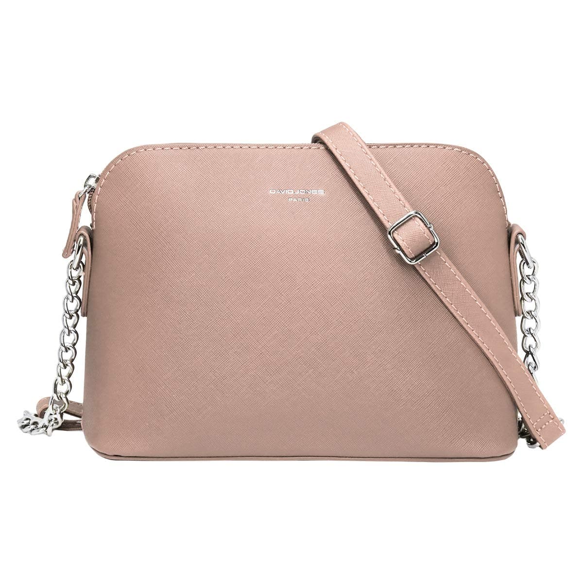 David Jones - Piccola Borsa a Tracolla Spalla Donna Catena - Borsa Mano PU Pelle Messenger Crossbody Bag - Clutch Borsetta Sera Pochette Moda - Shopping Viaggio Sacchetto Borsello - Rosa