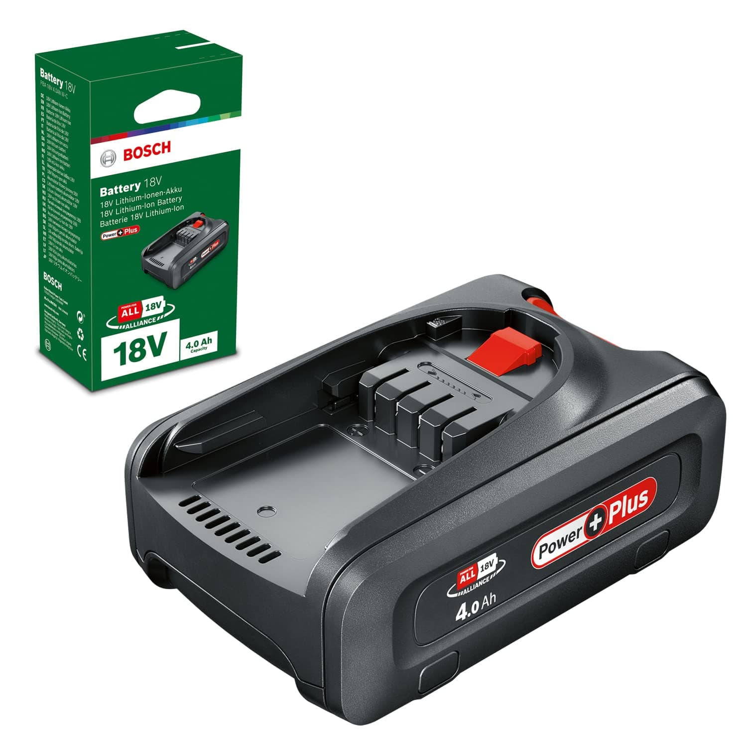 Bosch Akku 18V 4.0 Ah PowerPlus (1 Akku 18V 4.0 Ah, 18 Volt System, im Karton)