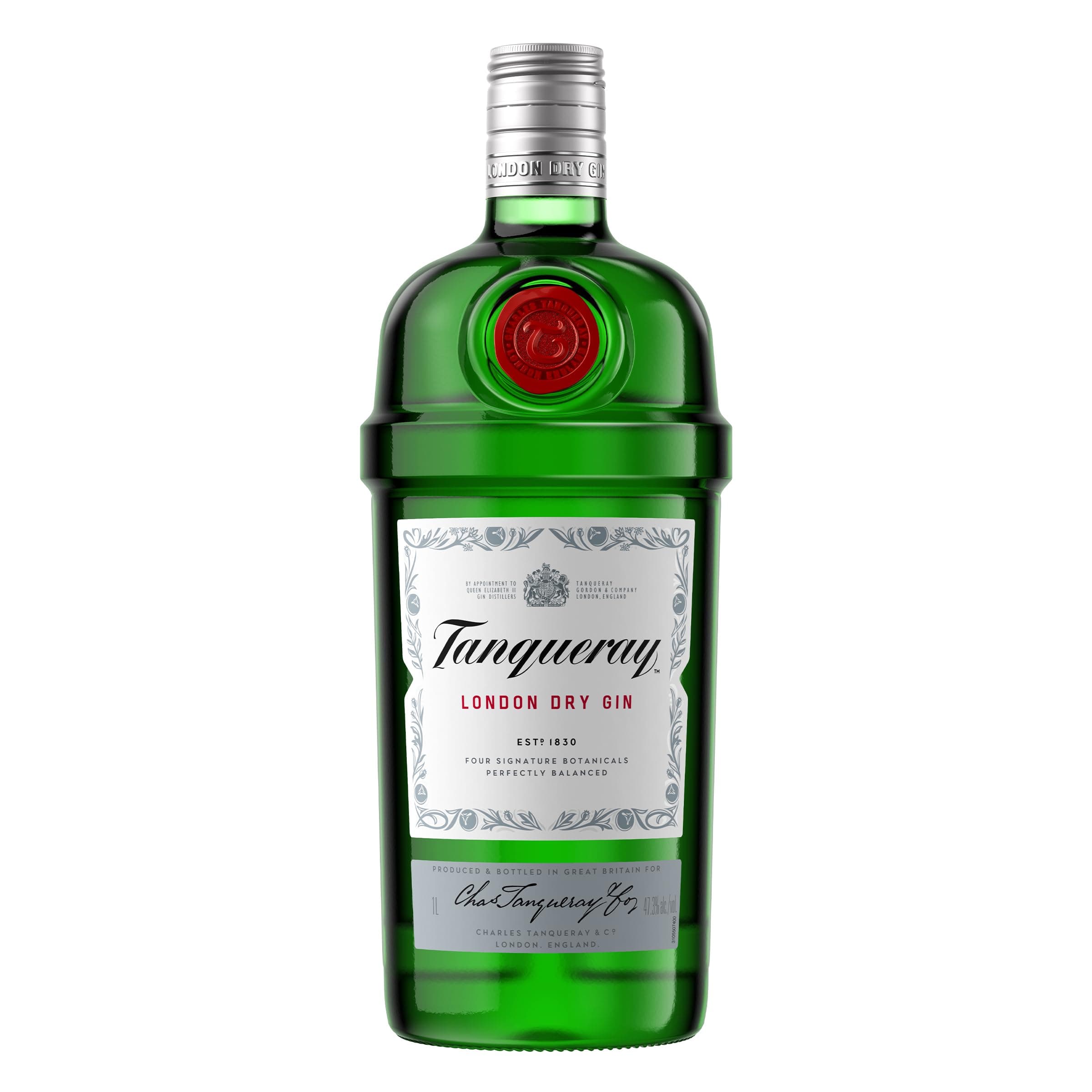 Tanqueray London Dry Gin | aromatischer Gin | 4-fach destilliert auf englischem Boden | 43,1% vol | 1000ml Einzelflasche