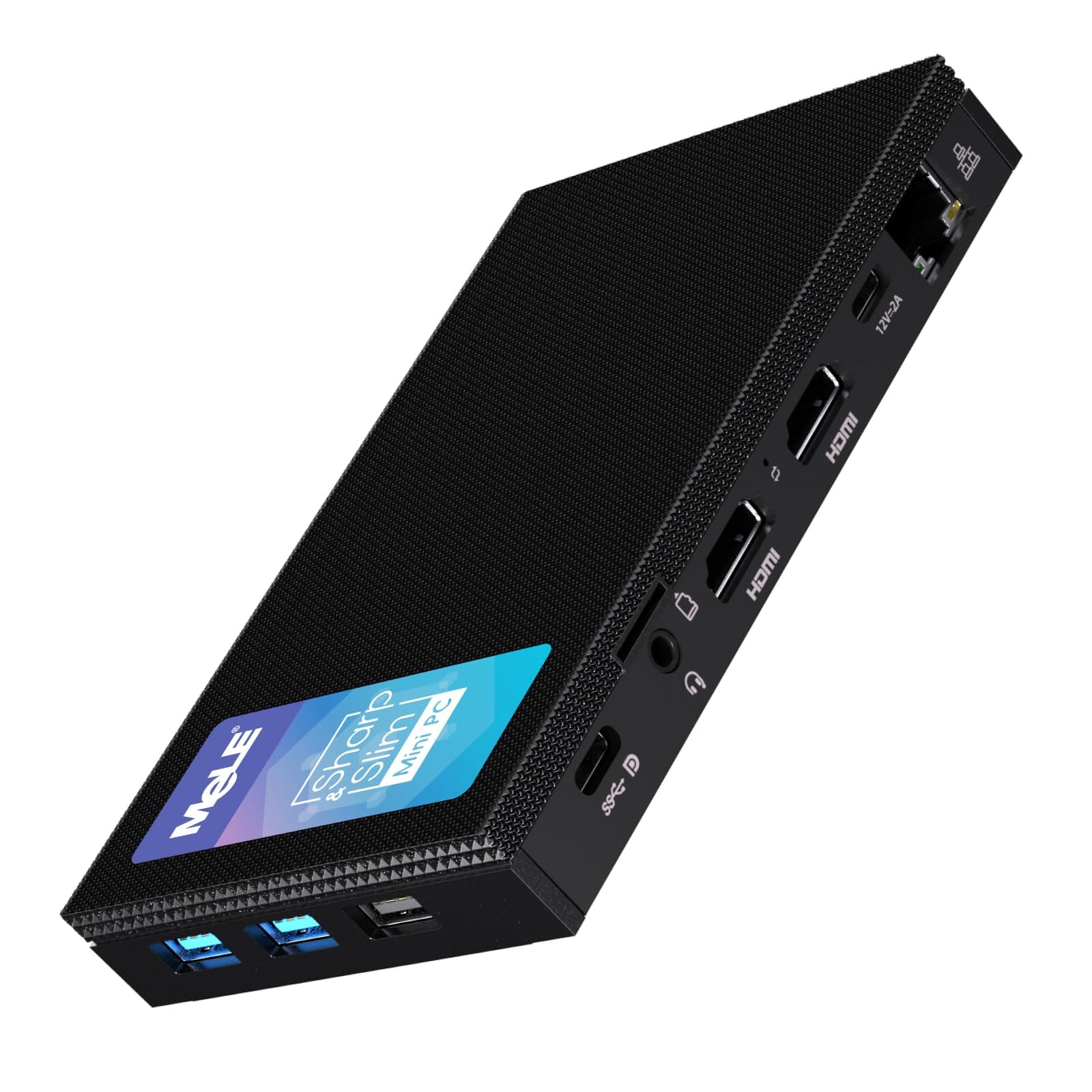 MeLE Quieter4C Mini PC sin Ventilador Win 11 Pro 16GB 512GB Micro PC Alder Lake N100(hasta 3.4GHz) PC de Factor de Forma pequeño USB-C HDMI 4K@60 Triple Pantalla Ordenadores de sobremesa