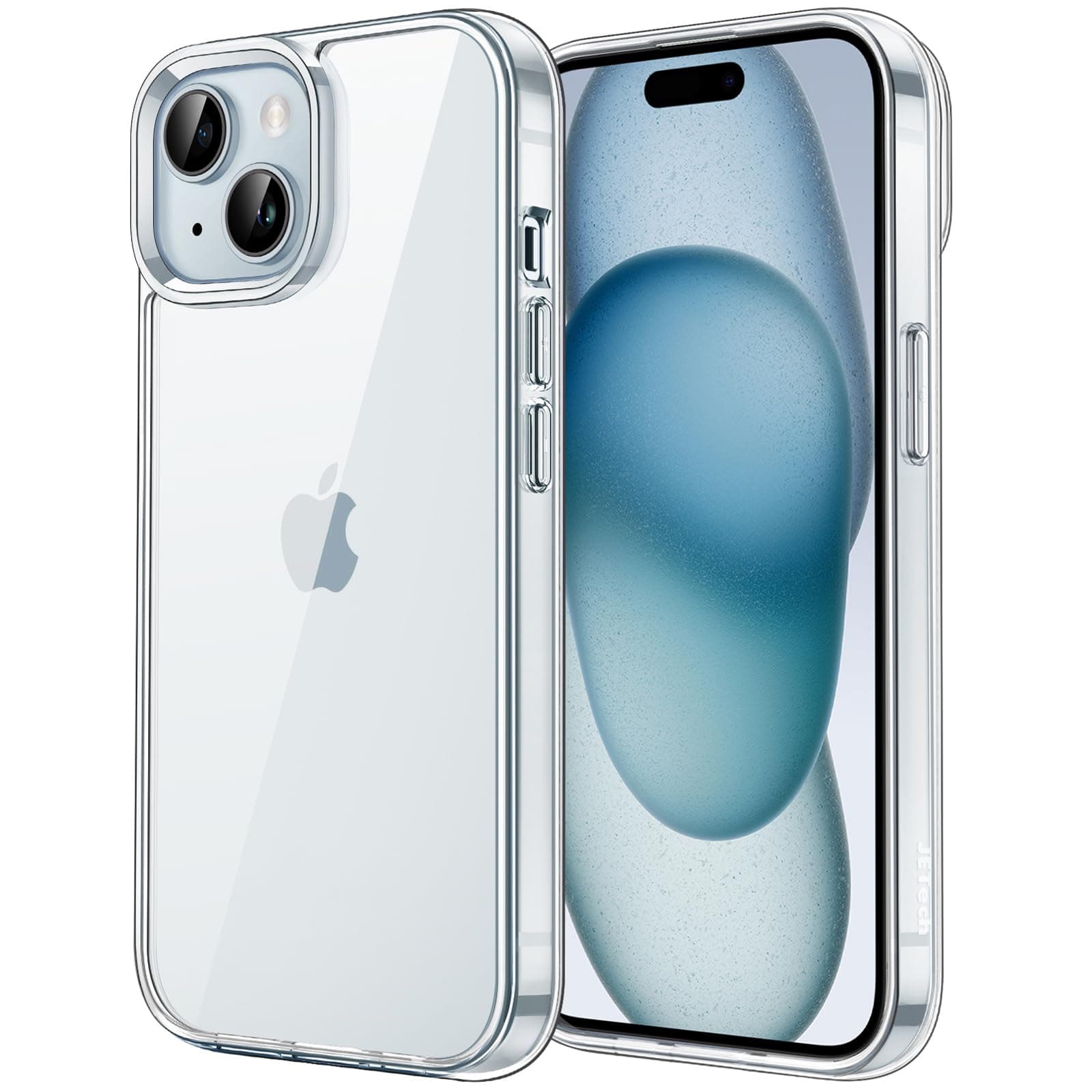 JETech Coque pour iPhone 15 6,1 Pouces, Anti-Jaunissement Étui de Protection Antichoc, Housse Anti-Rayures Dos Transparente (Transparente)