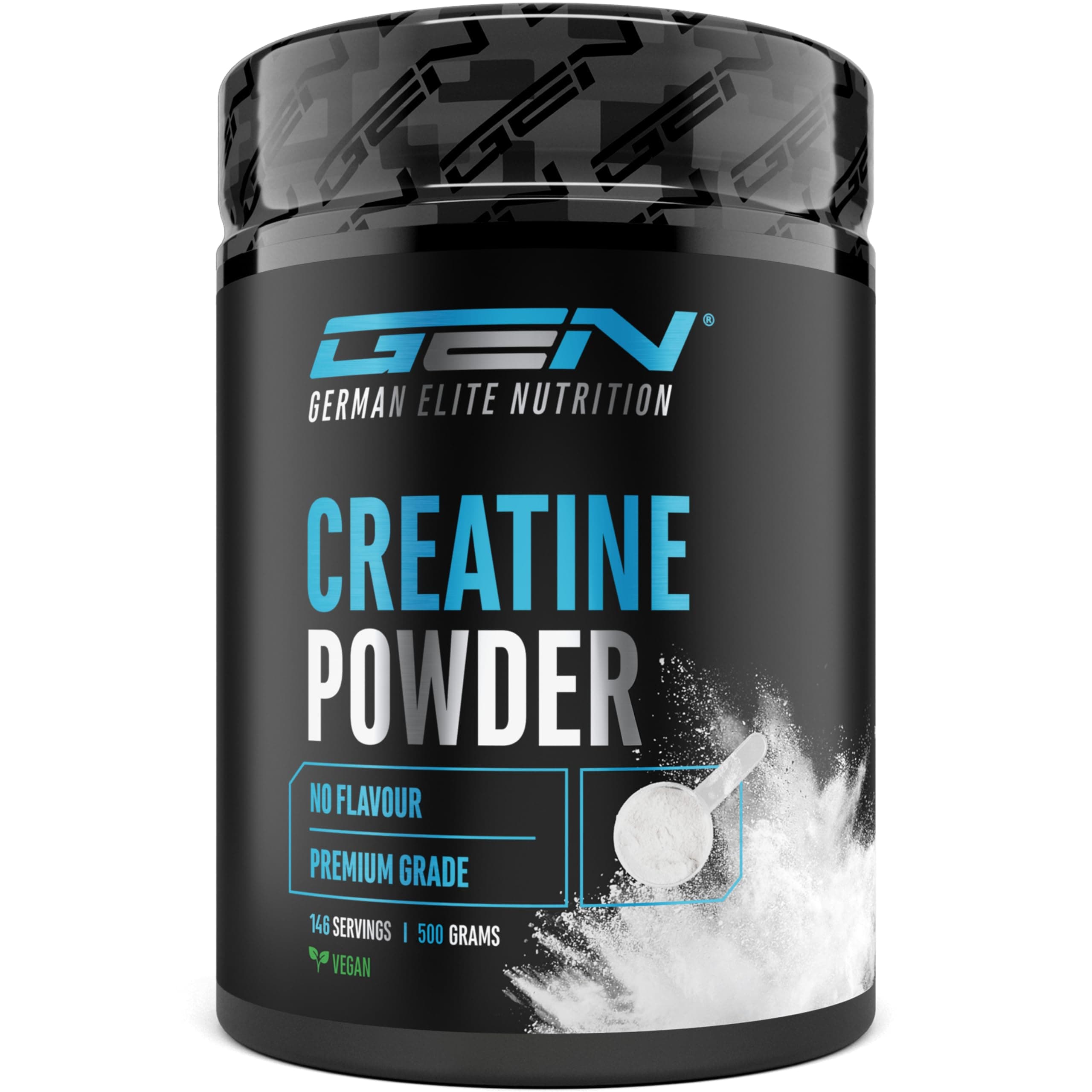Creatin Pulver - 500 g - Creatine Monohydrat Pulver - Optimale Löslichkeit & mikrofein - Vegan - 146 Portionen