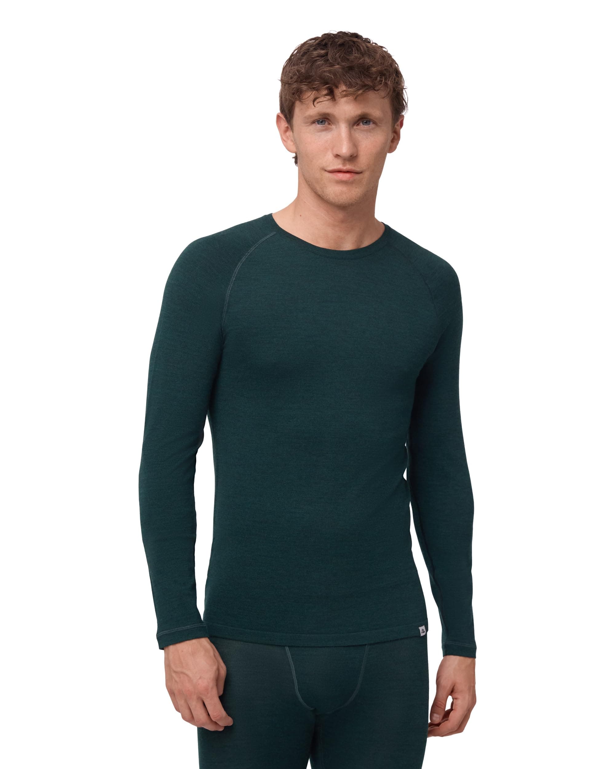 DANISH ENDURANCE Maglia Termica Uomo in Lana Merino, Manica Lunga, per Sci, Trekking, Escursionismo con o Senza Chiusura Zip
