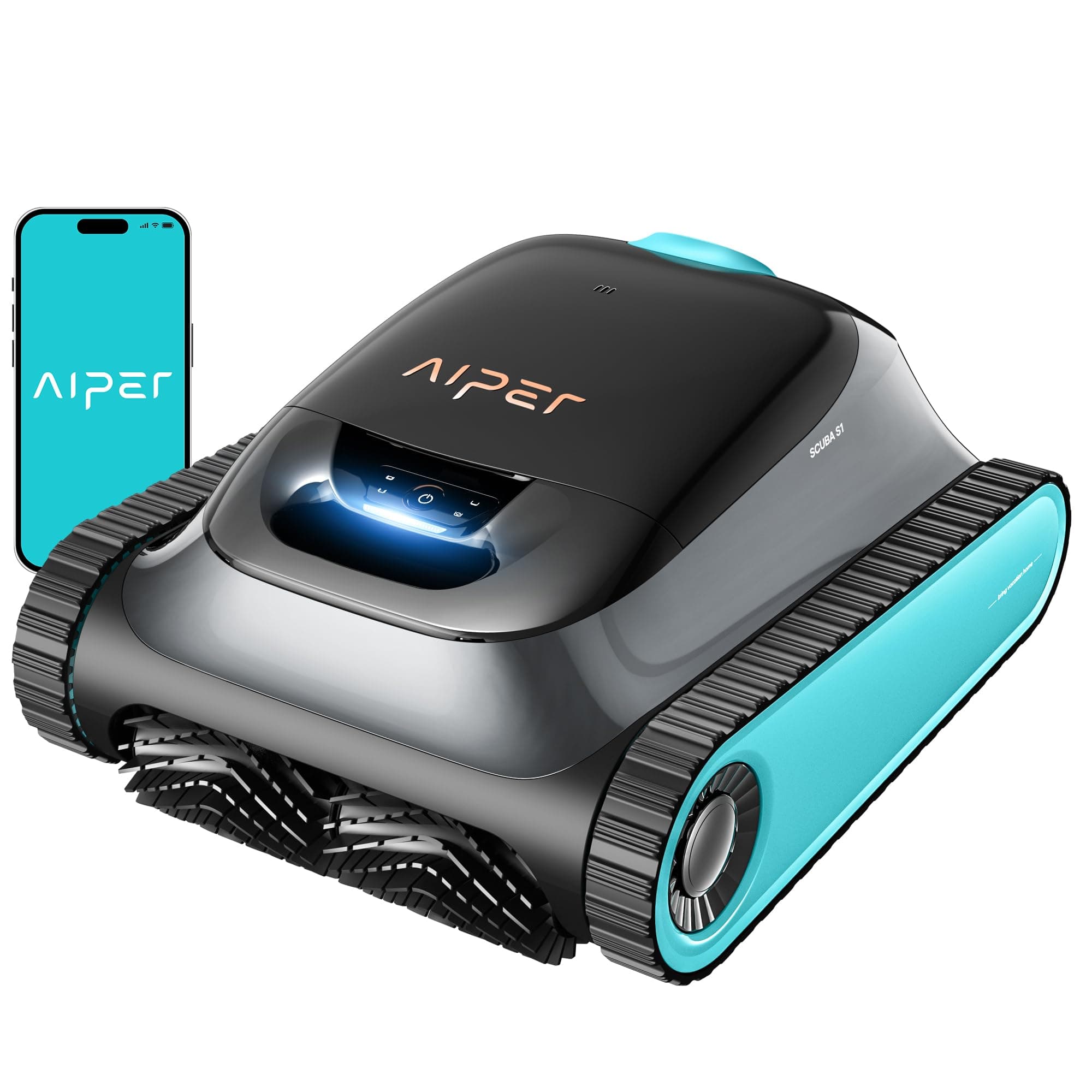 (2026 Upgrade) AIPER Scuba S1 Robot Piscine Nettoyage Sol, Parois & Ligne d’Eau, Autonomie de 240 Min, Filtration Ultra-Fine, Navigation Intelligente, Application & Mises à Jour OTA