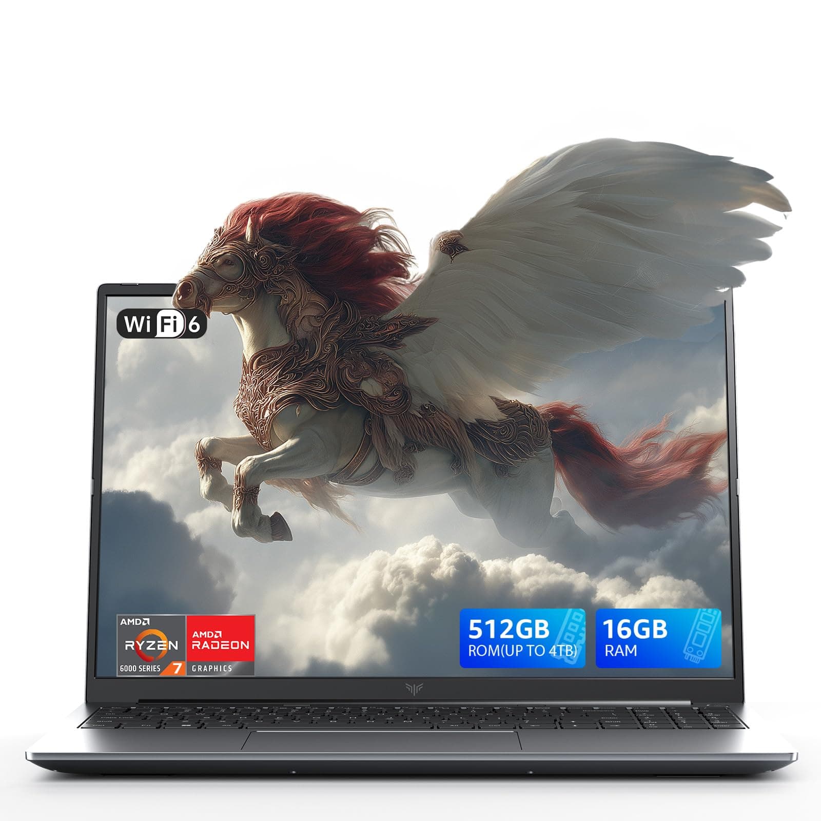 ACEMAGIC 16" PC Portatile Gaming DDR5 Ryzen 7 7735HS,Fino a 4,75GHz,16 GB RAM 512GB SSD Espandi 4 TB,Schermo 1200FHD,Tastiera Retroilluminata,Wifi 6,Laptop Gaming Involucro metallico