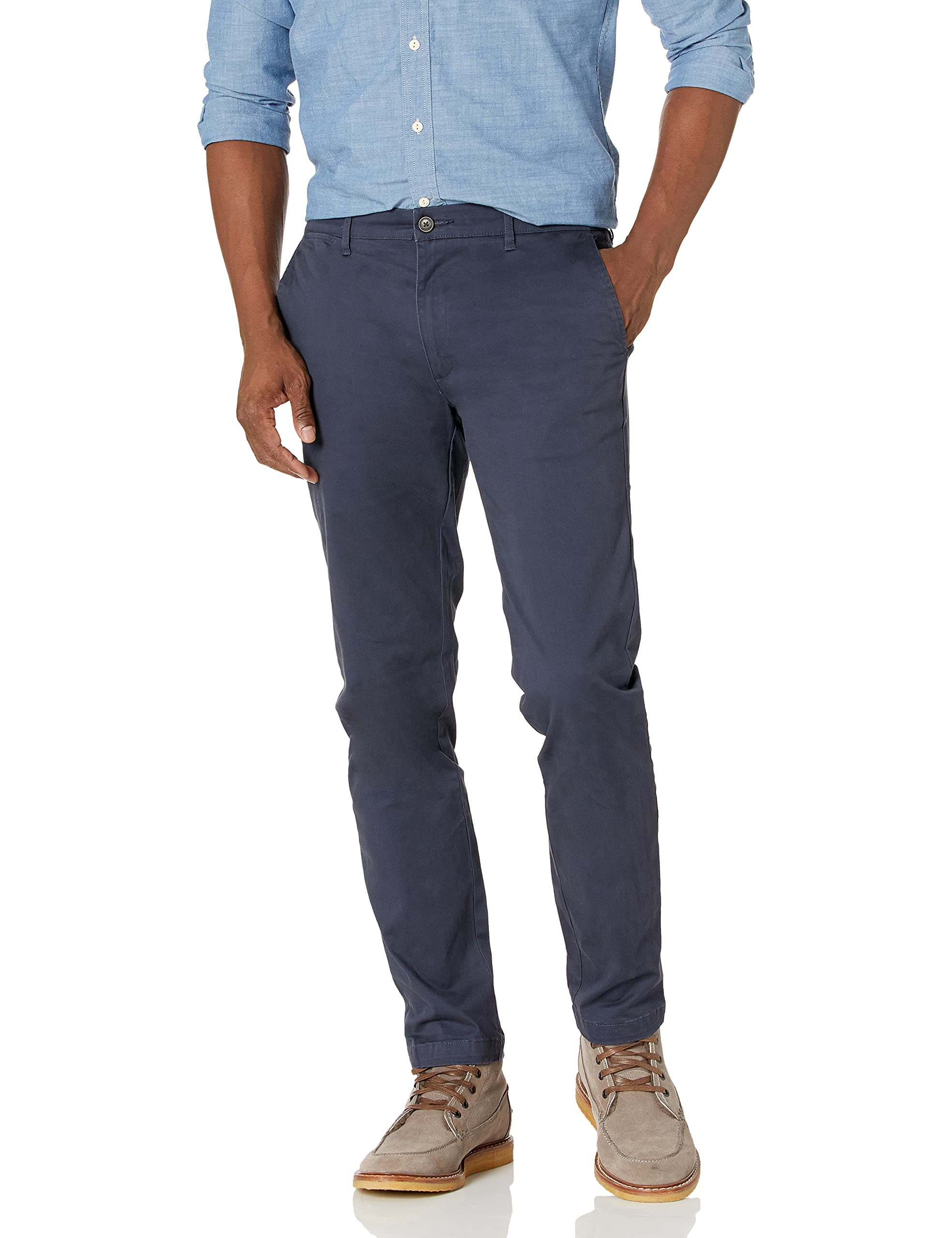 Amazon Essentials Homme Pantalon Chino en Tissu Stretch Confortable Délavé Coupe Skinny