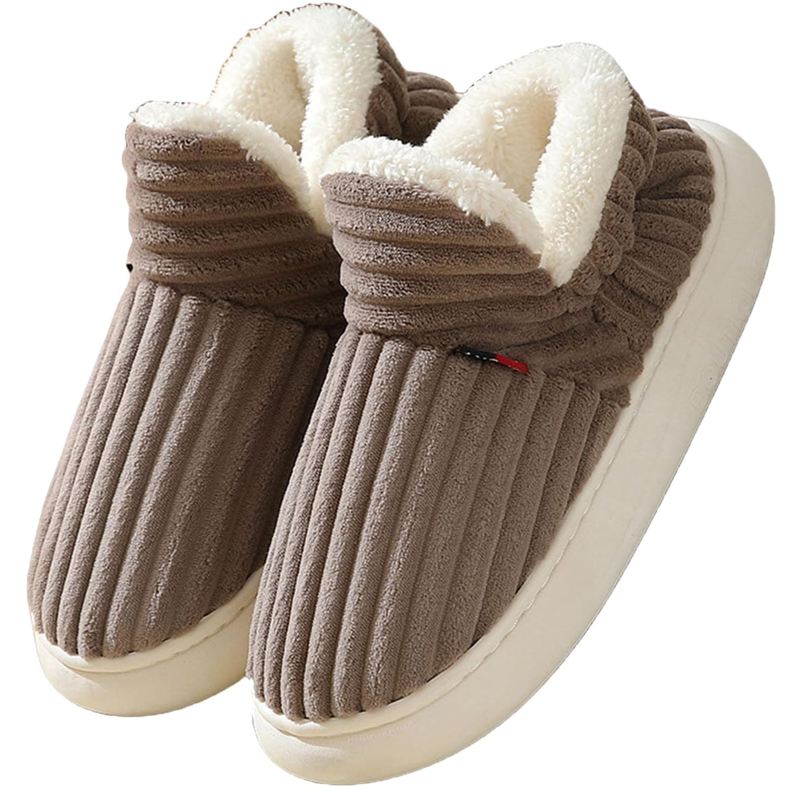 Misolin Chaussons Femme Pantoufles Homme Chaud Confortable Mousses à Mémoire Mules Automne Hiver Antidérapantes Légères et respirantes l'intérieur et l'extérieur