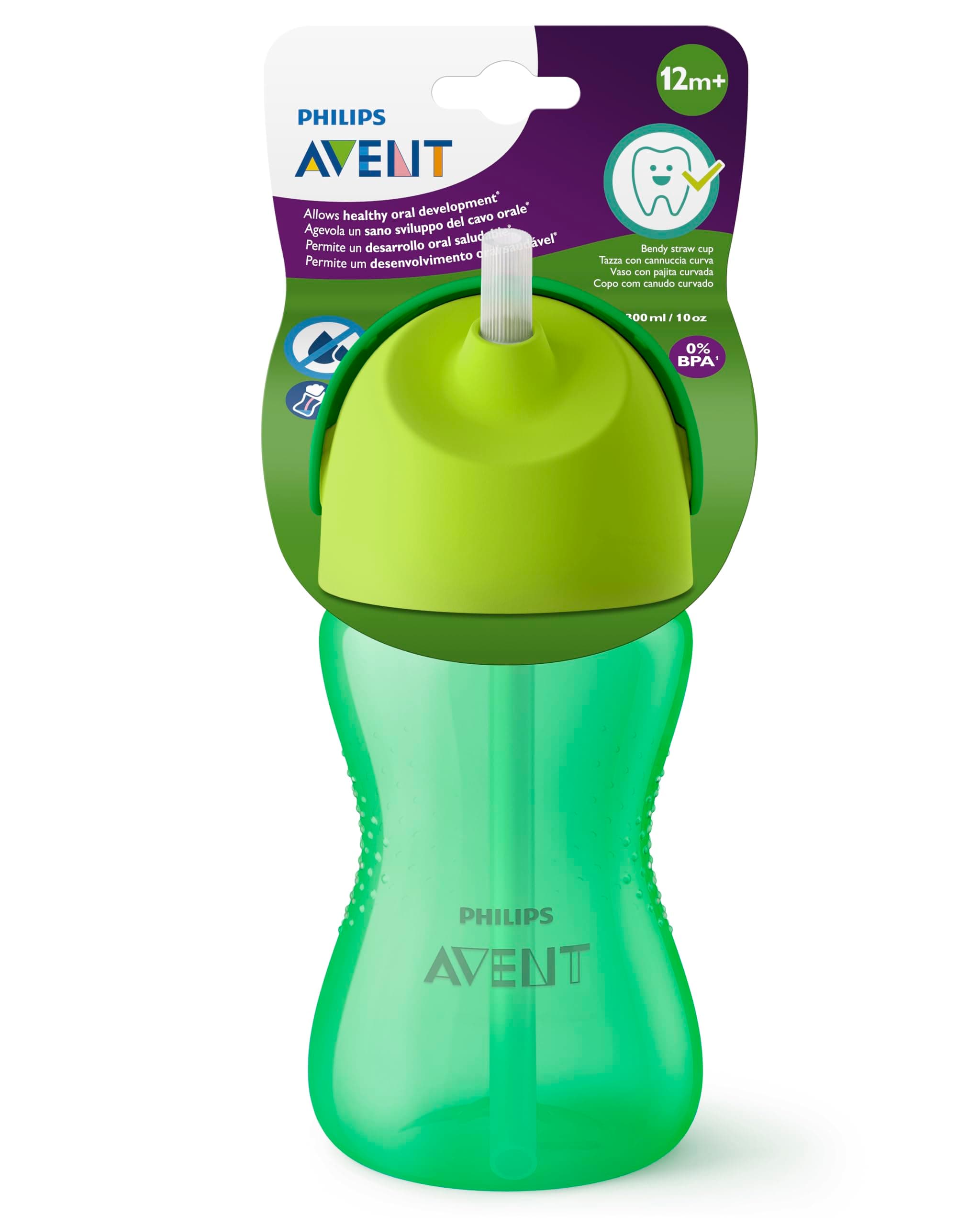 Philips AVENT SCF798/01 Strohhalmbecher, aus Silikon, grün