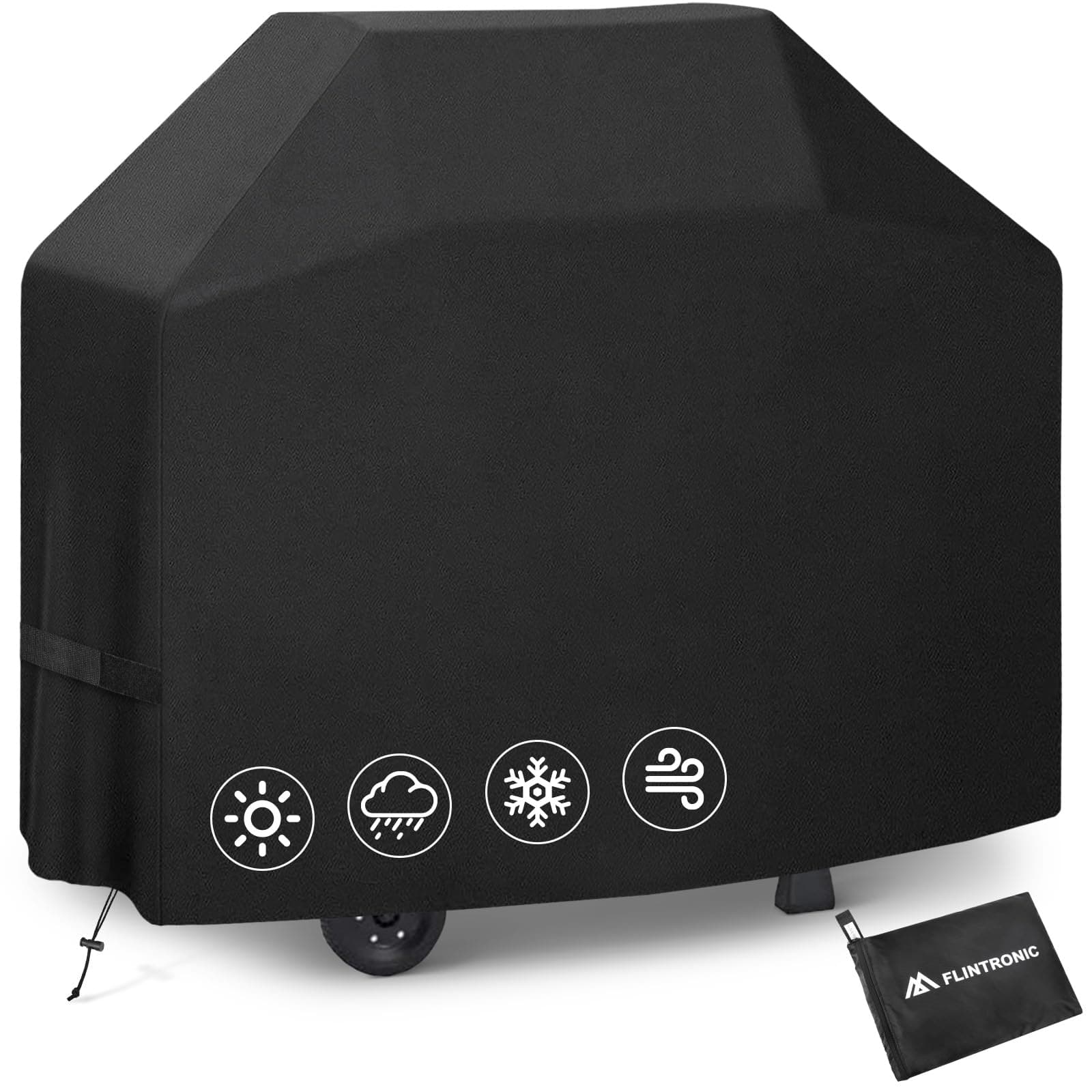 Flintronic Coperture per Barbecue, Coperture Barbecue Impermeabili, Coperture per Barbecues Esterne Antistrappo e Resistenti ai Raggi UV, 147 * 61 * 117 CM