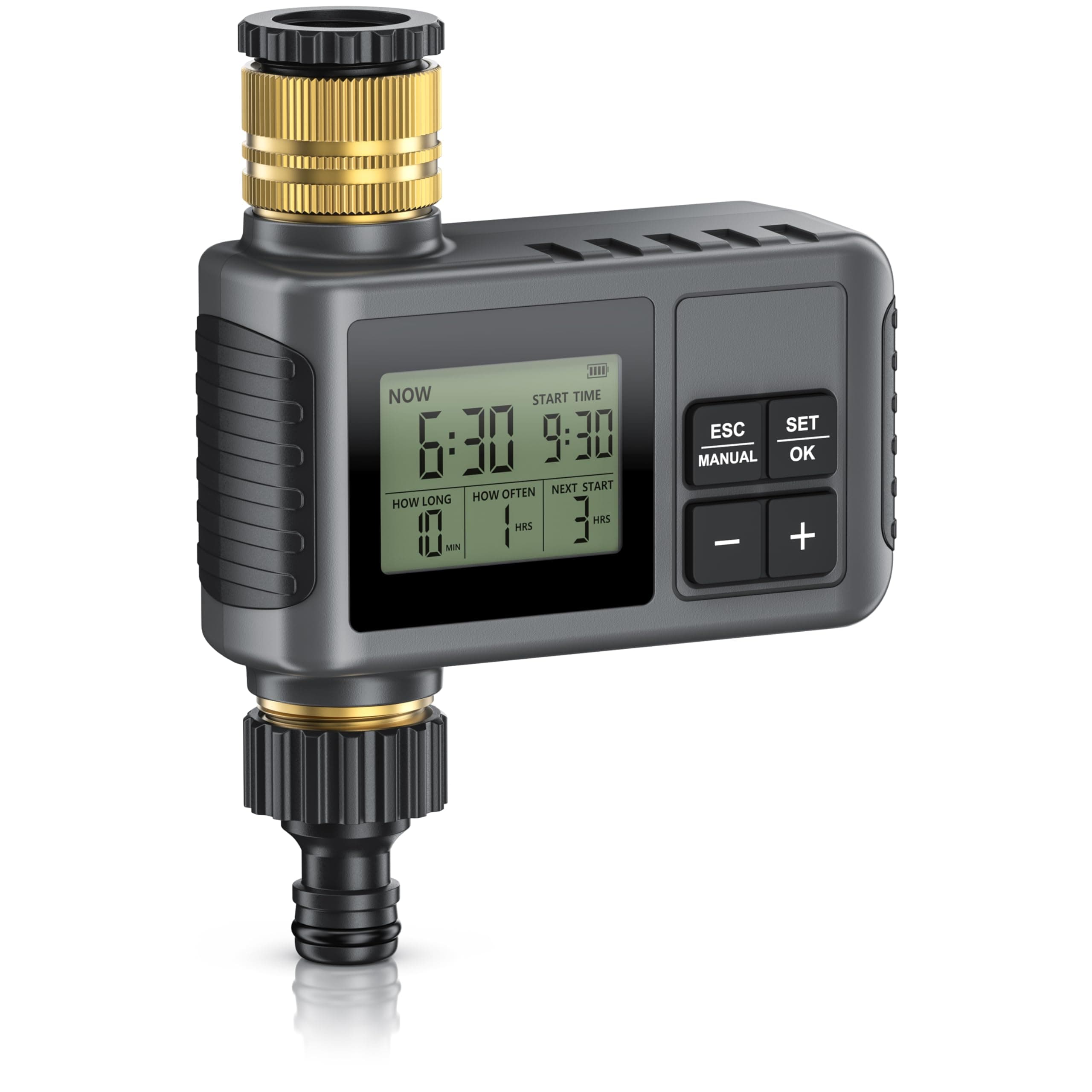 Brandson - Bewässerungssteuerung digital mit Display - Bewässerungcomputer Wasserzeitschaltuhr - Bewässerungssteuerung - Bewässerungssystem – Automatische Bewässerung - Balkon Terrasse Garten