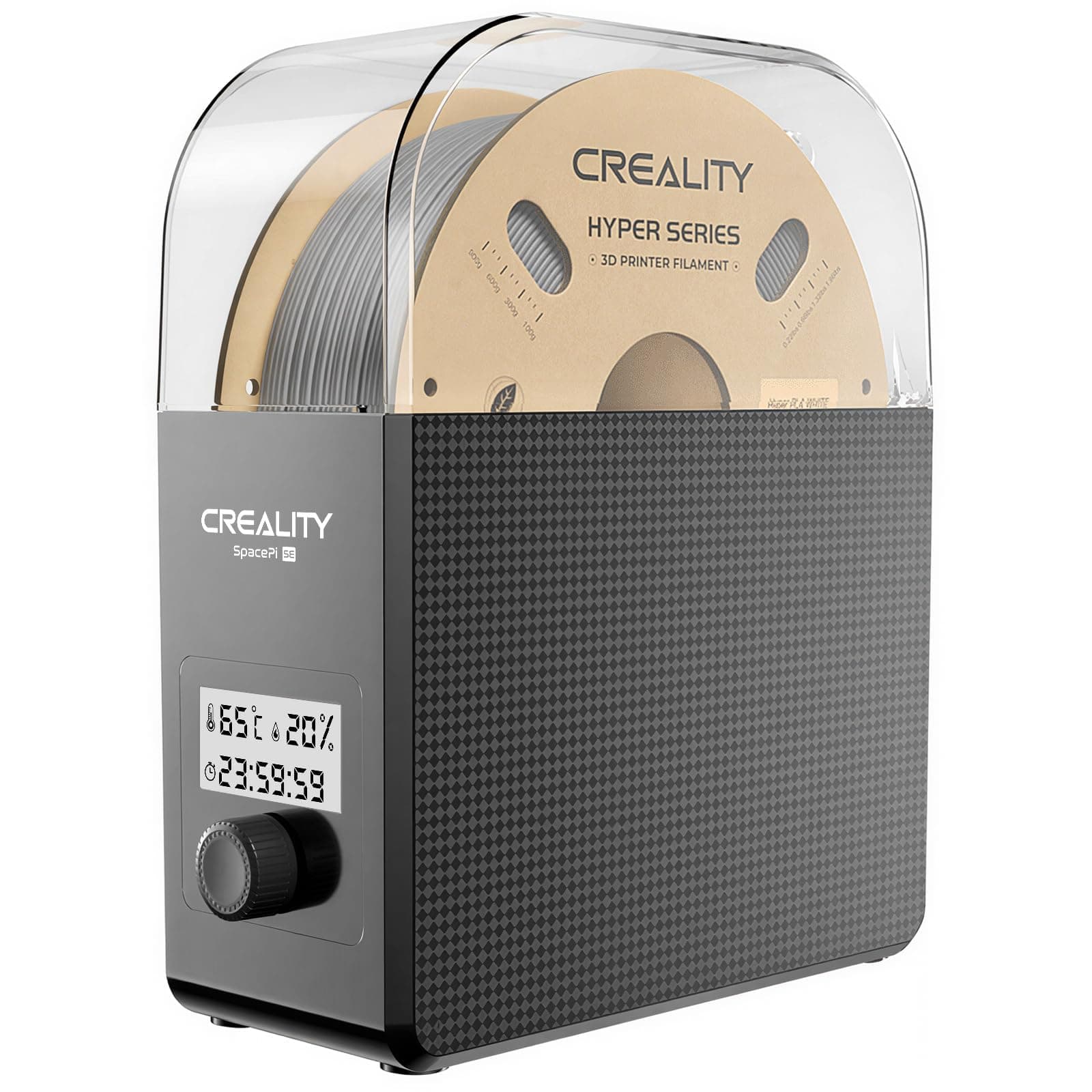 Creality SpacePi SE - Secadora de filamentos Pro 2026, secador de filamentos 3D con calefacción y ventilador PTC de 65 °C, protección contra la humedad y el polvo, soporte de bobina para 1,75 mm y