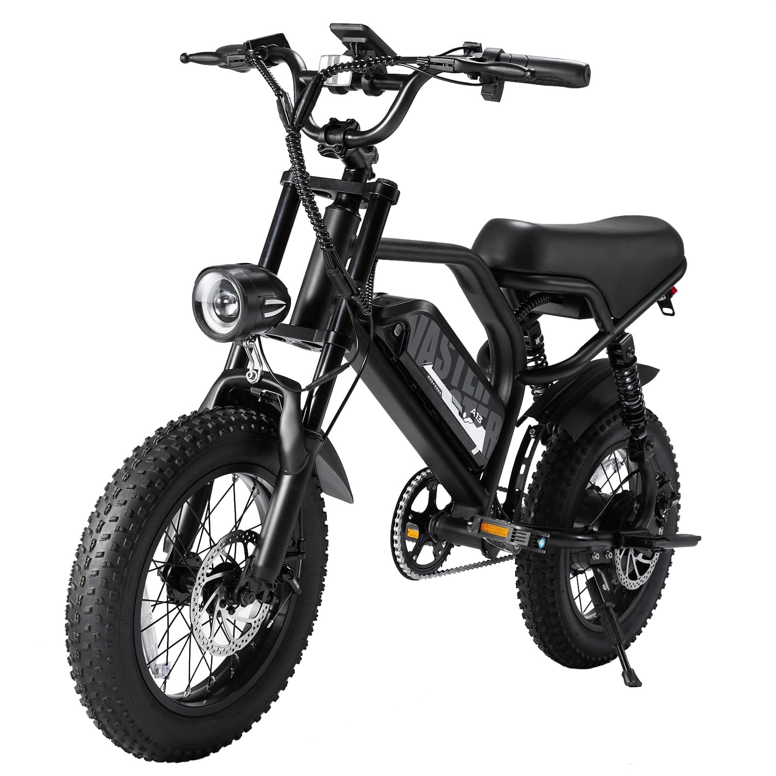 E Bike Vélo électrique-Ebike pour Adolescents avec Batterie Amovible 36V 13Ah, E-Bike 16 * 3.0 Pouces Fat Tire, Ebike Hommes, Écran LCD Intelligent, Frein à Double Disque