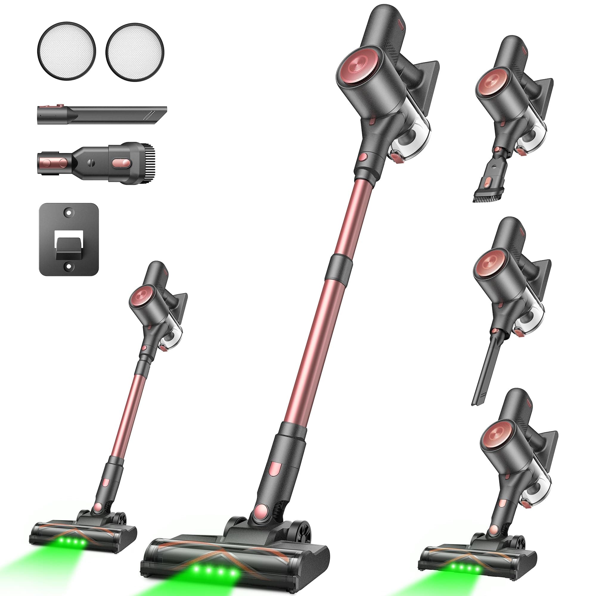 Vexilar V10 Pro Aspirateur Balai sans Fil,50KPa 450W/45Kpa/50 Mins Aspirateur sans Fil Puissant,Brosse Anti-Emmêlement,télescopique Léger Aspirateur Balai pour Tapis,Poils Animaux,Sol Dur et Voiture