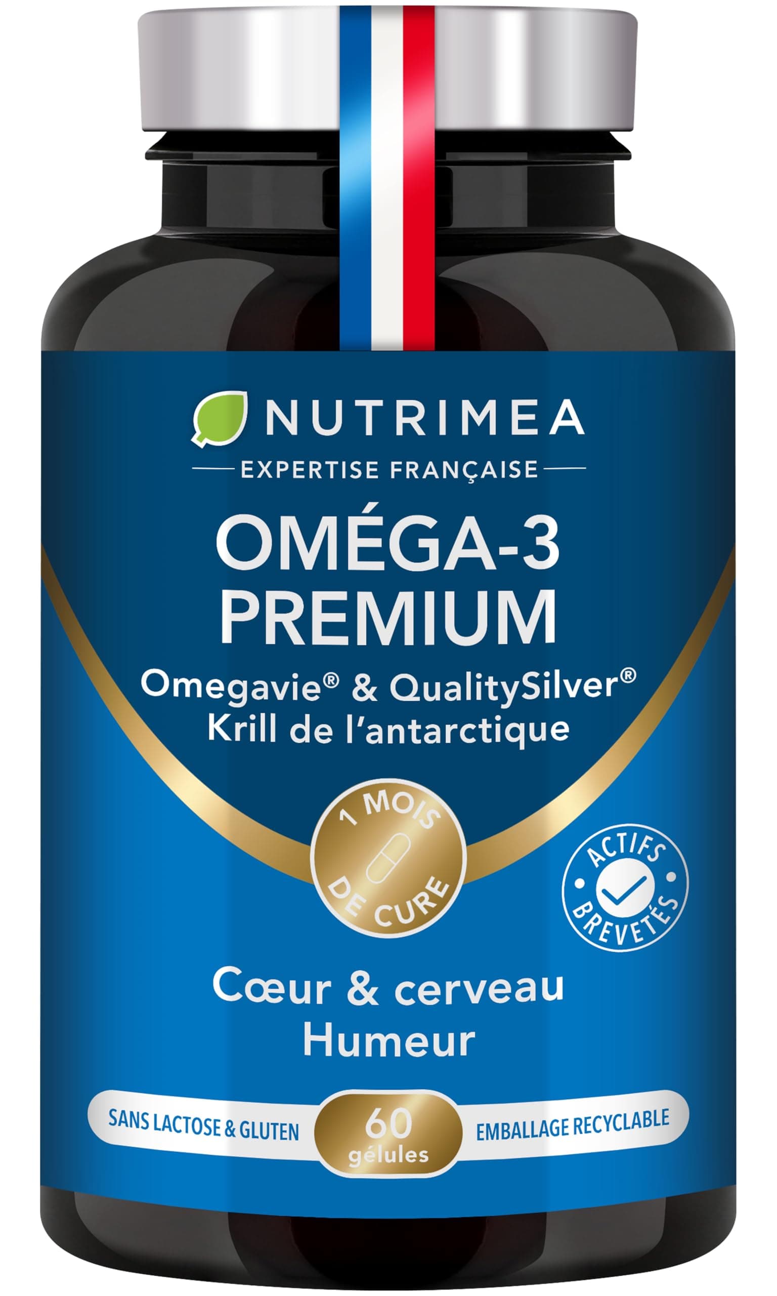 Omega 3 & Krill d'Antarctique | Breveté Omegavie® | Huile de Poissons Sauvages | Antioxydant Naturel | Cognition & Système Immunitaire | Concentré en Astaxanthine | Fabrication Française | Nutrimea