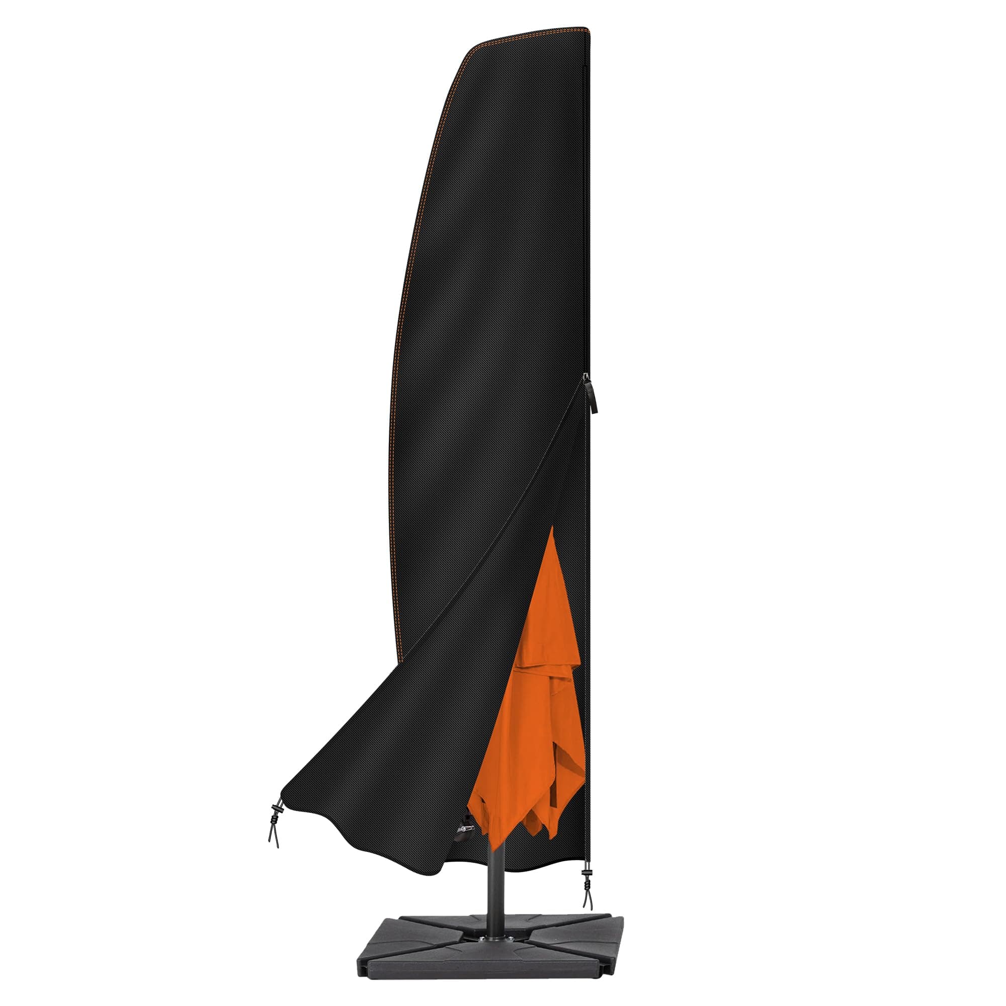 Enzeno Housse de Parasol déporté 3x3,Housse de Protection Parasol,Housse Parasol Déporté en Tissu Oxford 420D imperméable avec Fermeture éclair(265 x 40/70/50 cm)