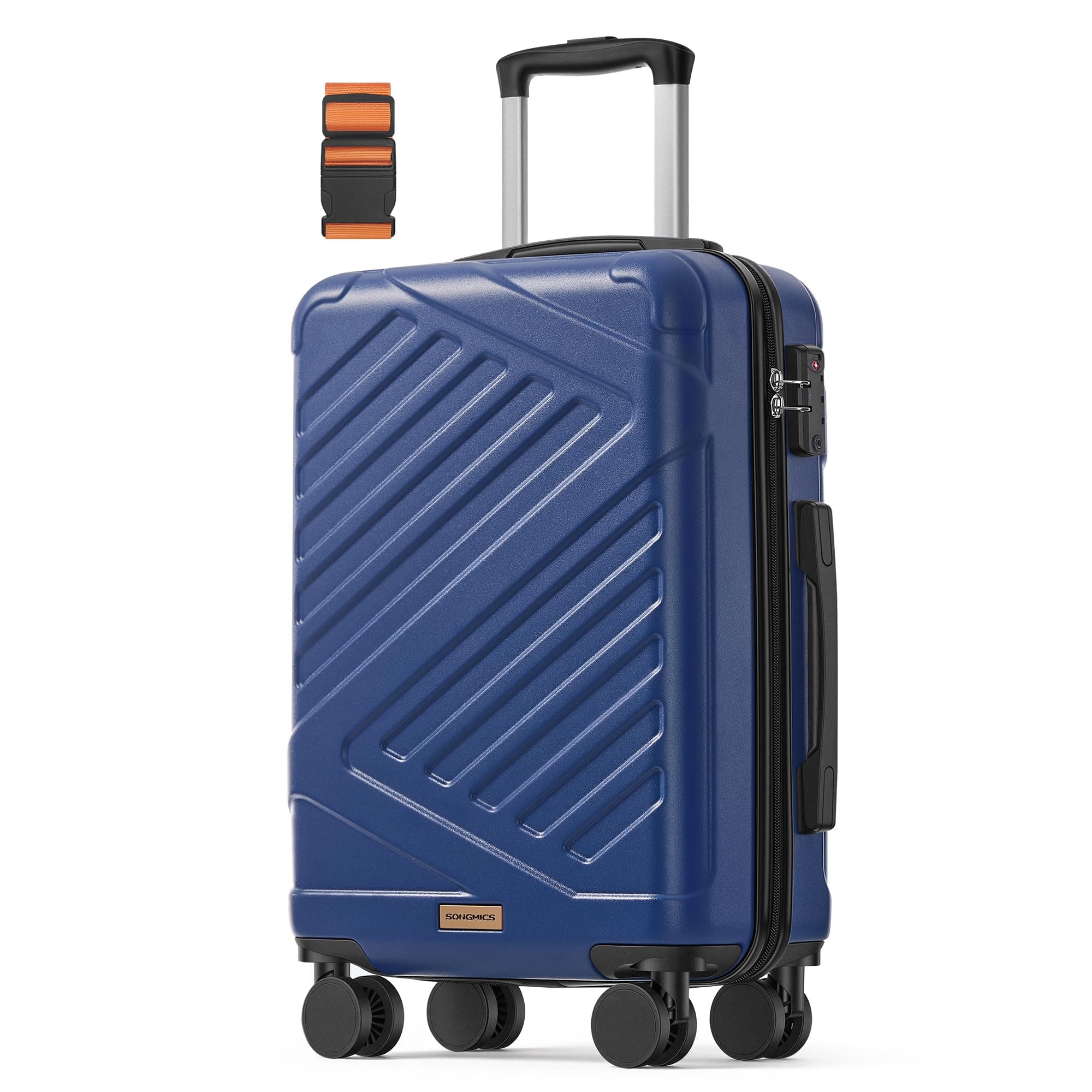 SONGMICS Valigia da viaggio, custodia rigida con serratura TSA