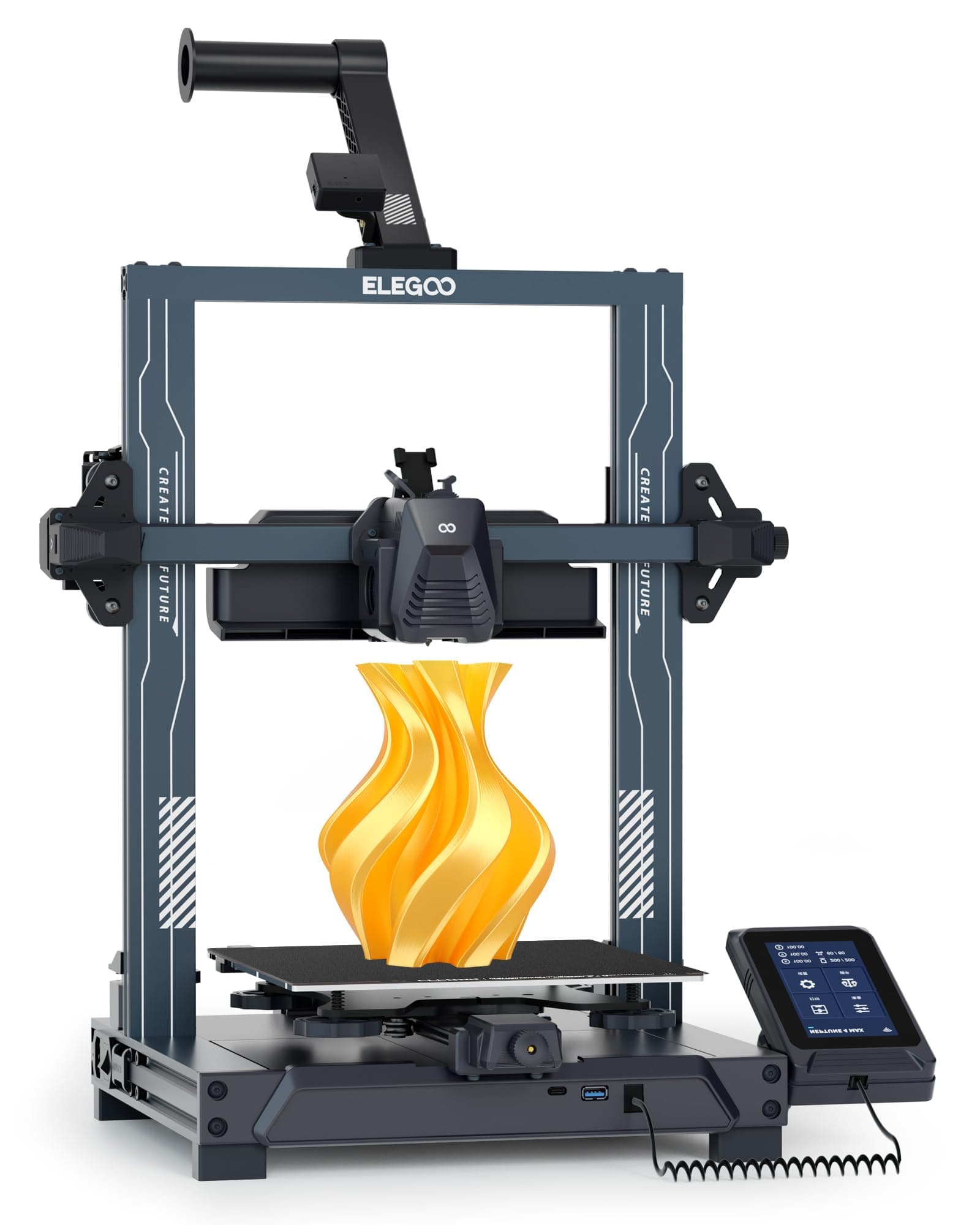 ELEGOO Neptune 4 Pro, Impresora 3D de 500 mm/s con Firmware Klipper, 121 Puntos de Nivelación Automática Y Extrusor de Accionamiento Directo, Formato de Impresión de 225x225x265mm³